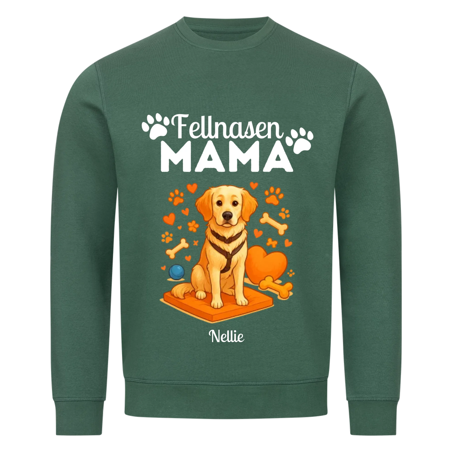 Fellnasen Mama Hund Premium Sweatshirt  - Eigenes Bild + Name
