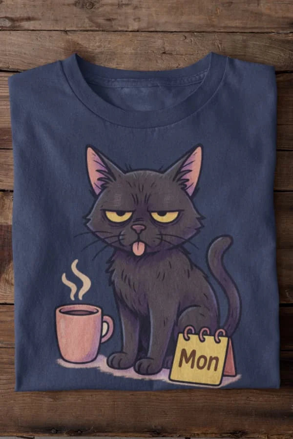 Cat Weekday Mood Montag - Individuelles Premium T-Shirt