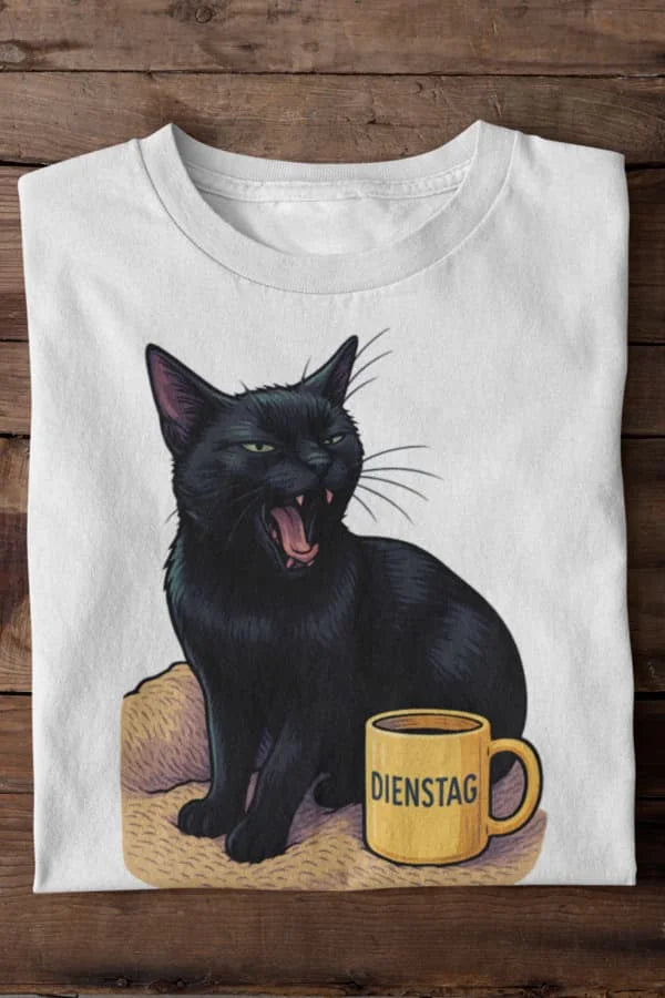 Cat Weekday Mood Dienstag - Individuelles Premium T-Shirt
