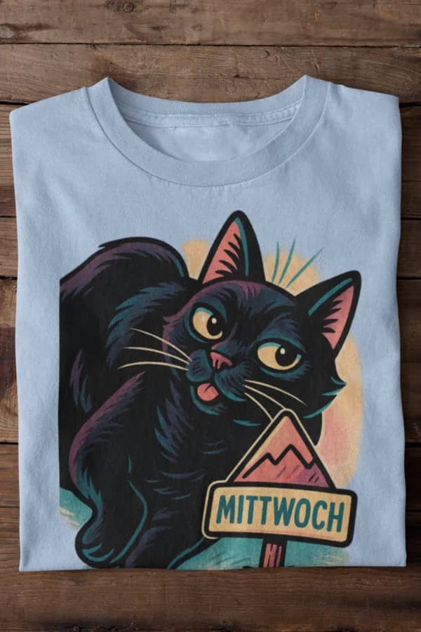 Cat Weekday Mood Mittwoch - Individuelles Premium T-Shirt