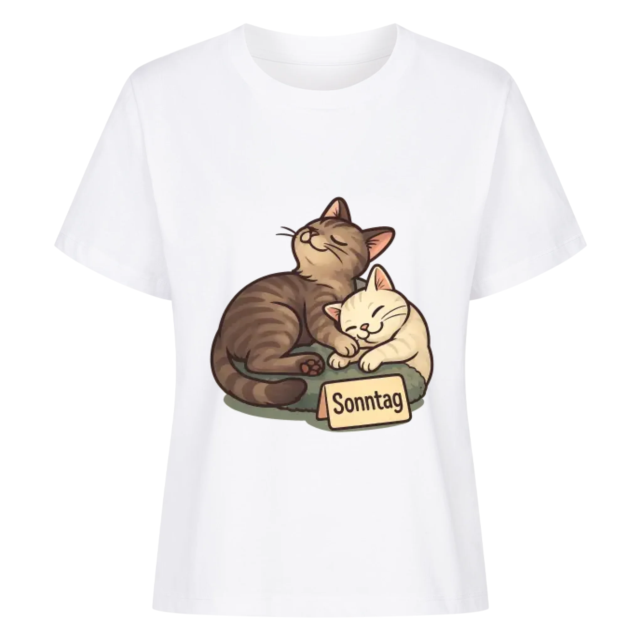 Cat Weekday Mood Sonntag - Individuelles Premium T-Shirt