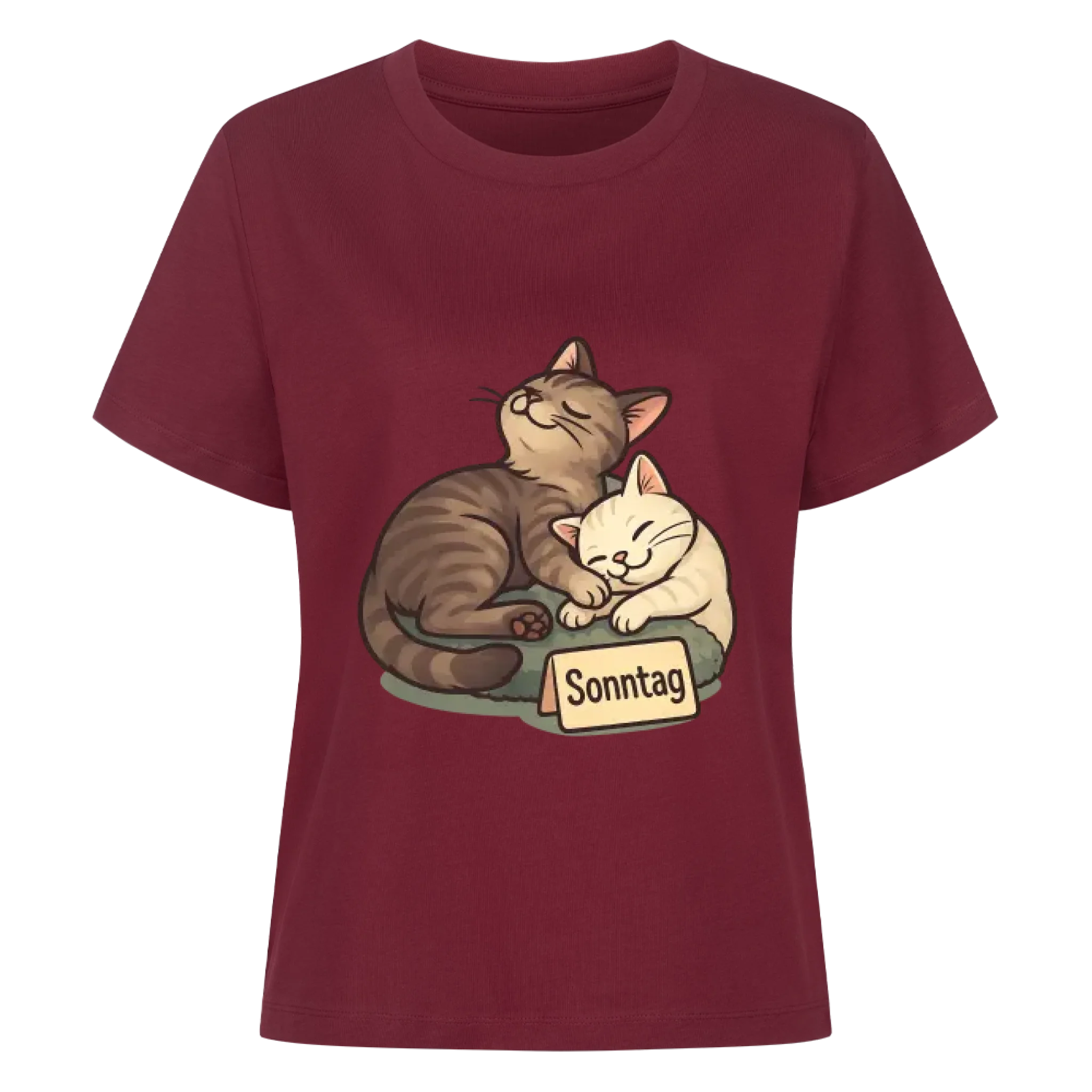 Cat Weekday Mood Sonntag - Individuelles Premium T-Shirt