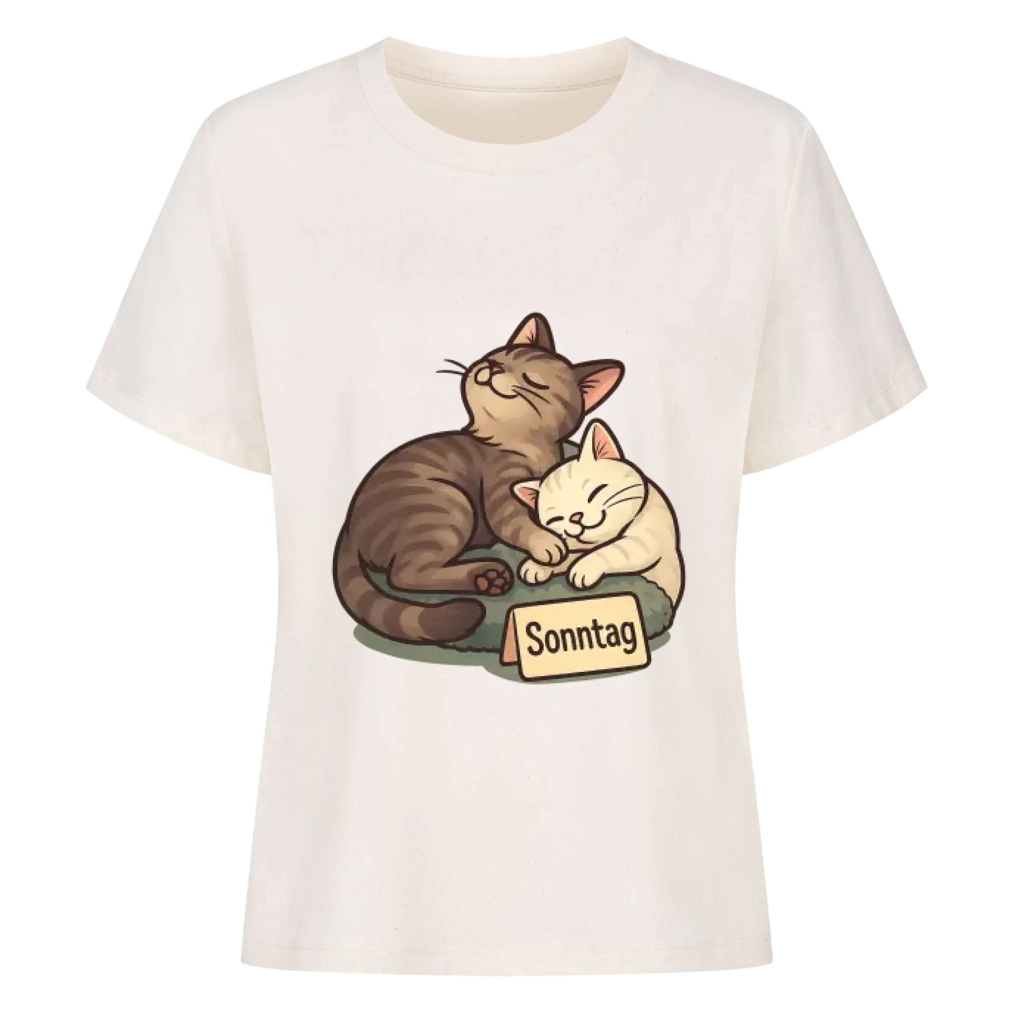 Cat Weekday Mood Sonntag - Individuelles Premium T-Shirt