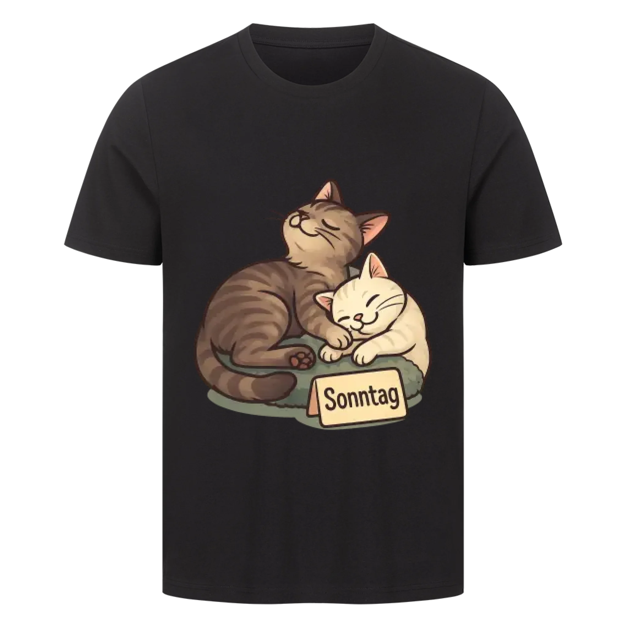 Cat Weekday Mood Sonntag - Individuelles Premium T-Shirt