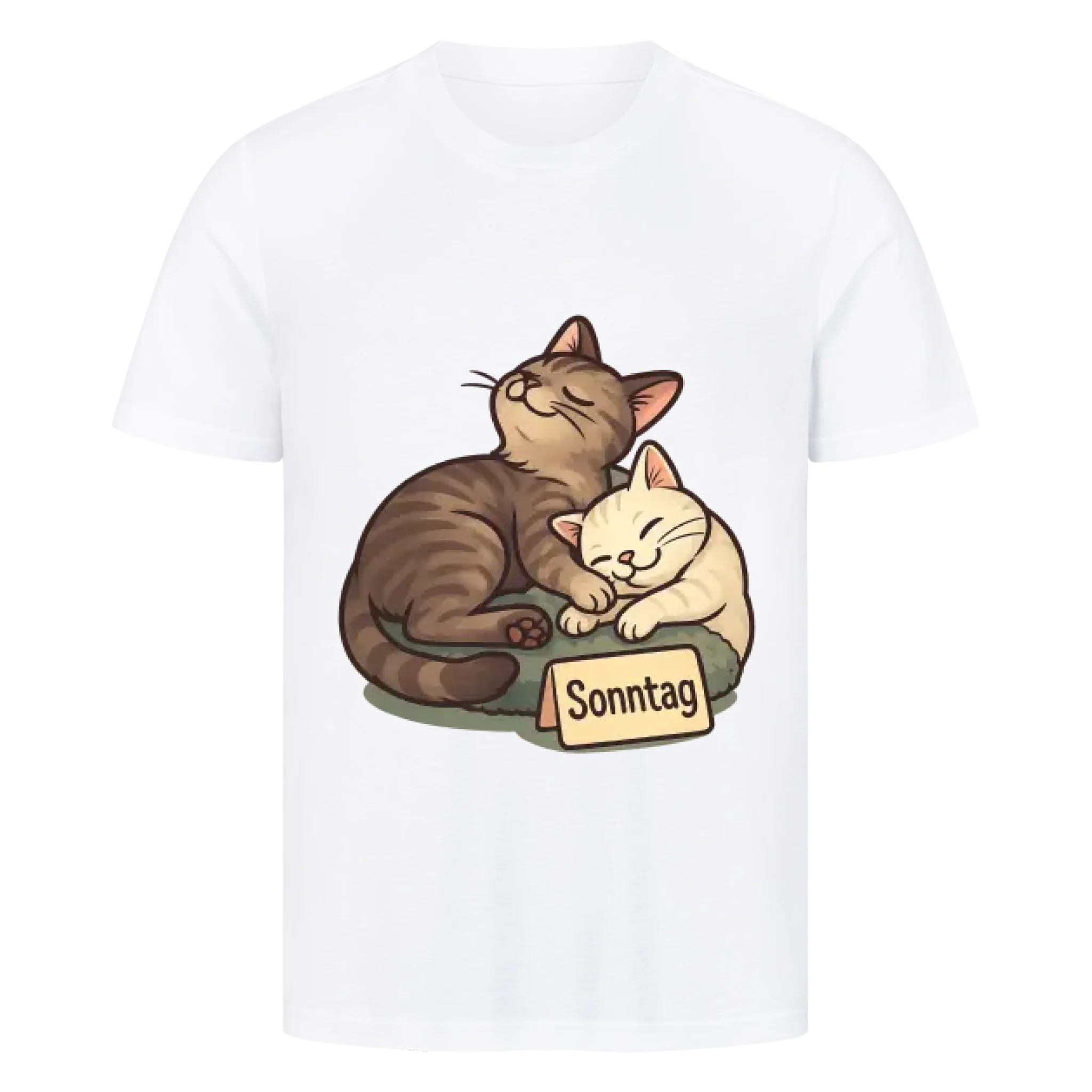 Cat Weekday Mood Sonntag - Individuelles Premium T-Shirt