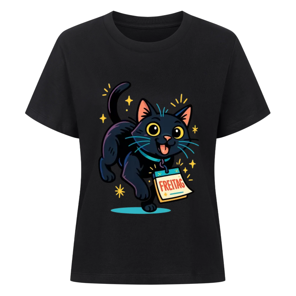 Cat Weekday Mood Freitag - Individuelles Premium T-Shirt