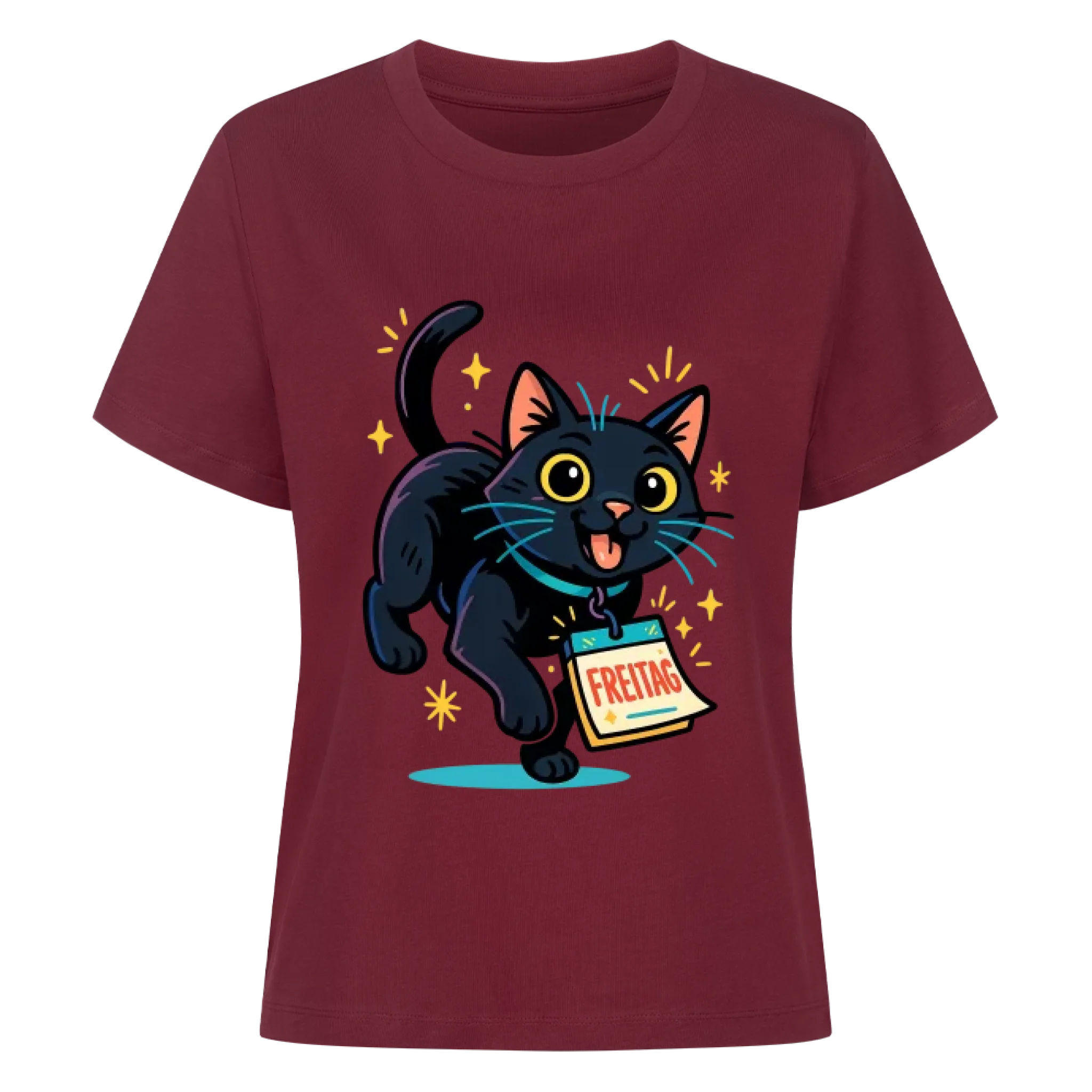 Cat Weekday Mood Freitag - Individuelles Premium T-Shirt