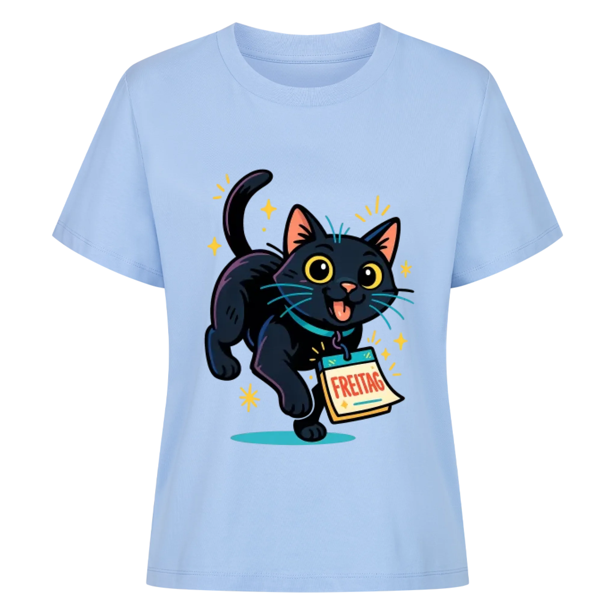 Cat Weekday Mood Freitag - Individuelles Premium T-Shirt