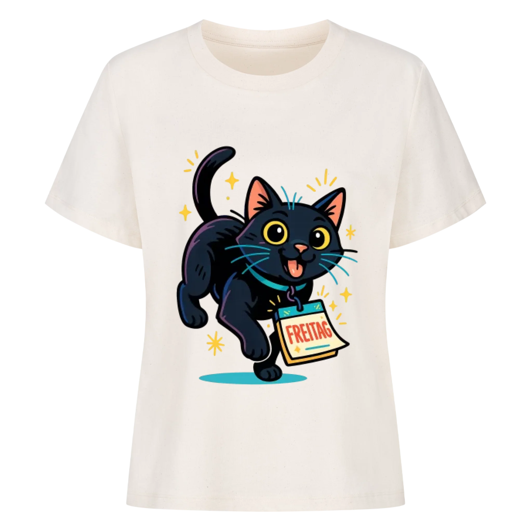 Cat Weekday Mood Freitag - Individuelles Premium T-Shirt