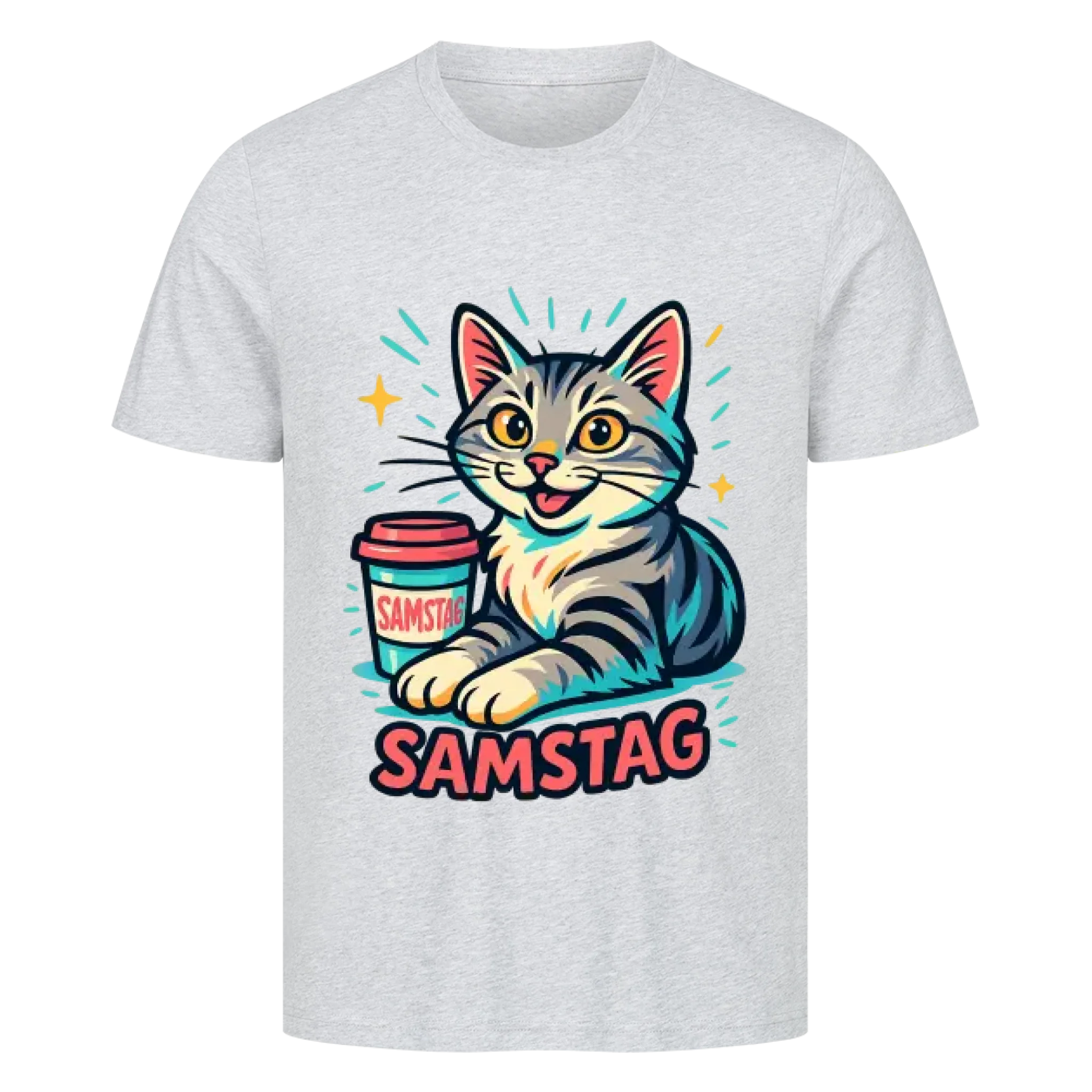 Cat Weekday Mood Samstag - Individuelles Premium T-Shirt