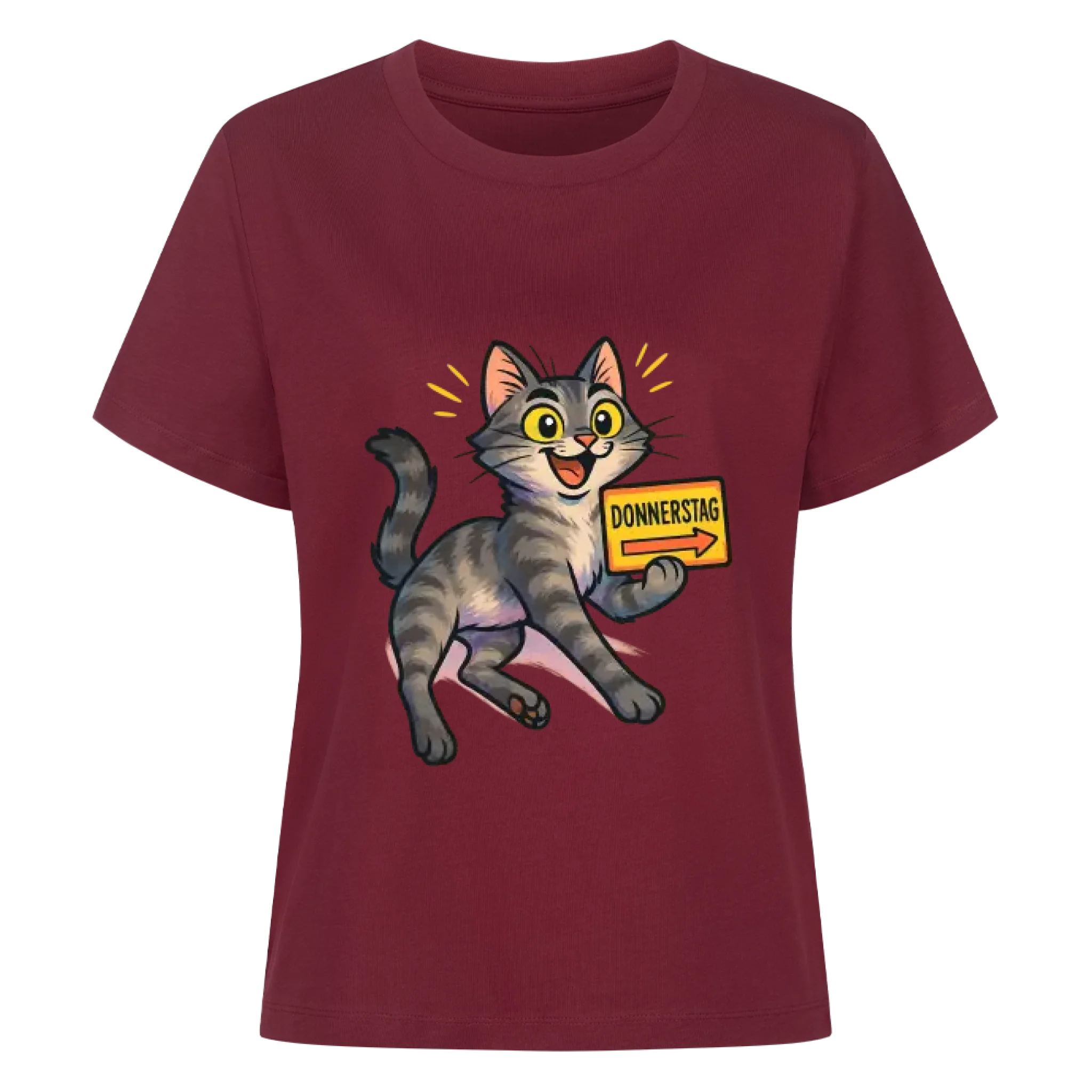 Cat Weekday Mood Donnerstag - Individuelles Premium T-Shirt