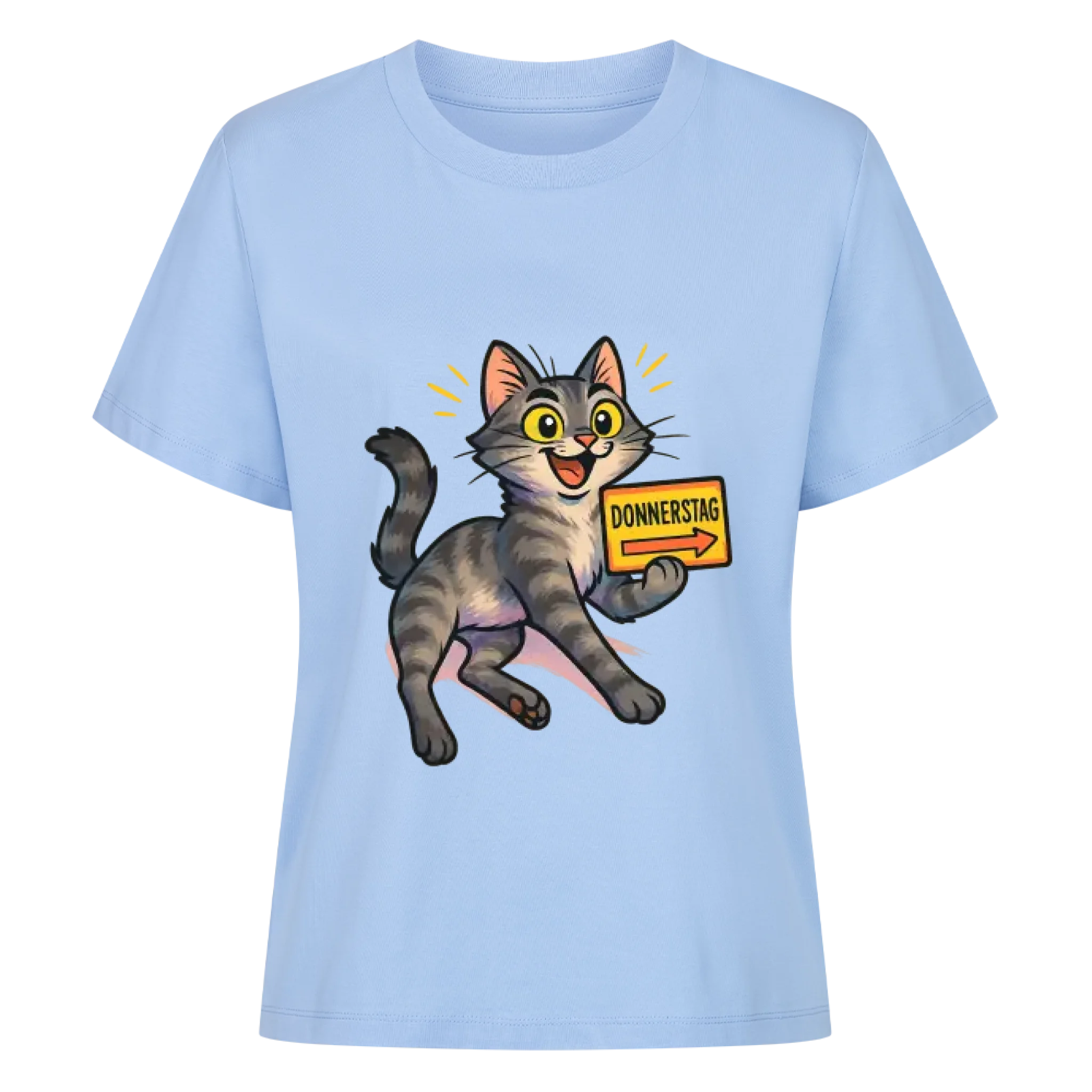 Cat Weekday Mood Donnerstag - Individuelles Premium T-Shirt