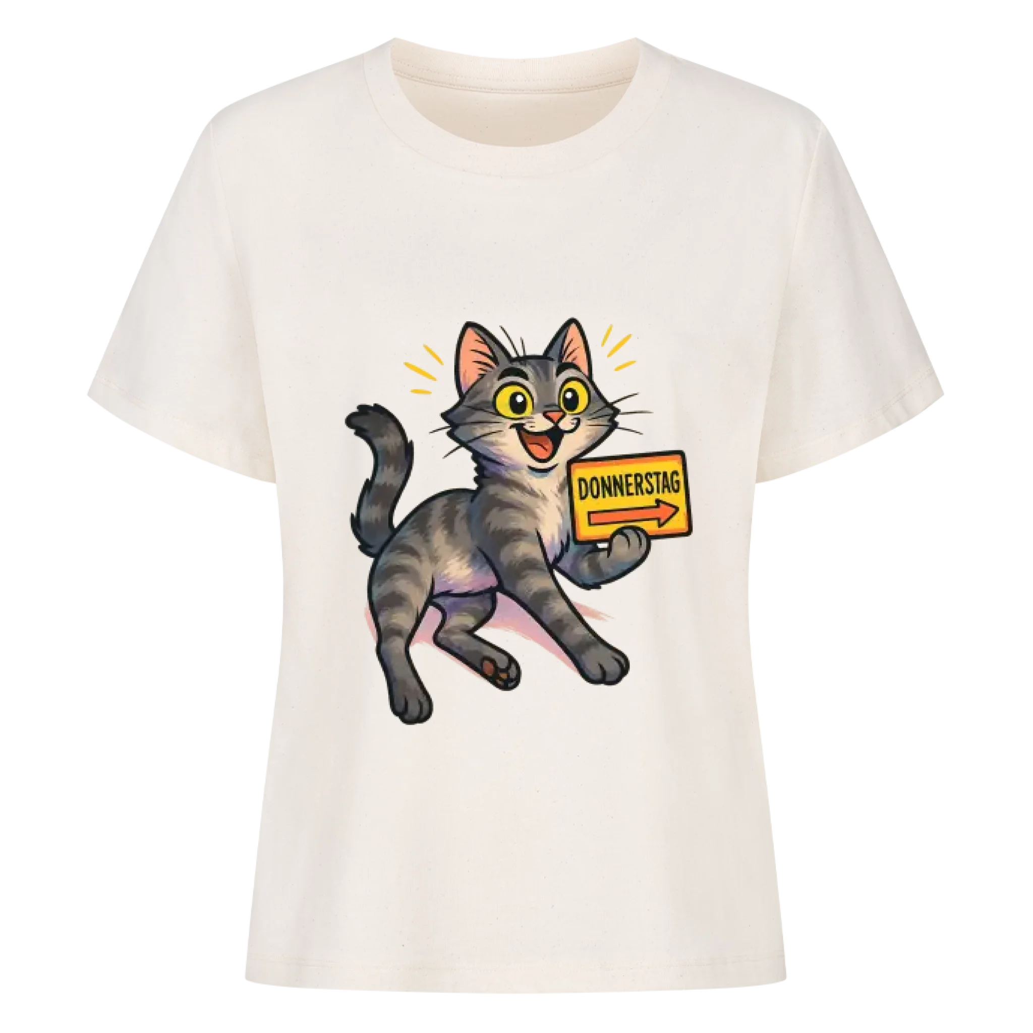 Cat Weekday Mood Donnerstag - Individuelles Premium T-Shirt