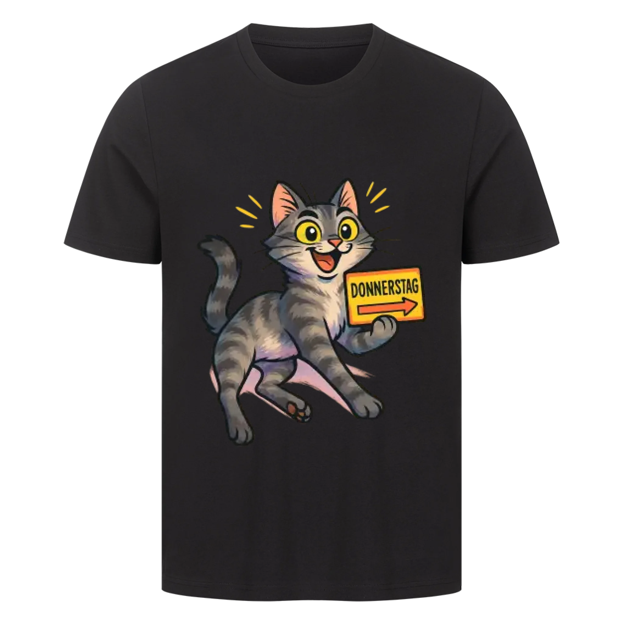 Cat Weekday Mood Donnerstag - Individuelles Premium T-Shirt