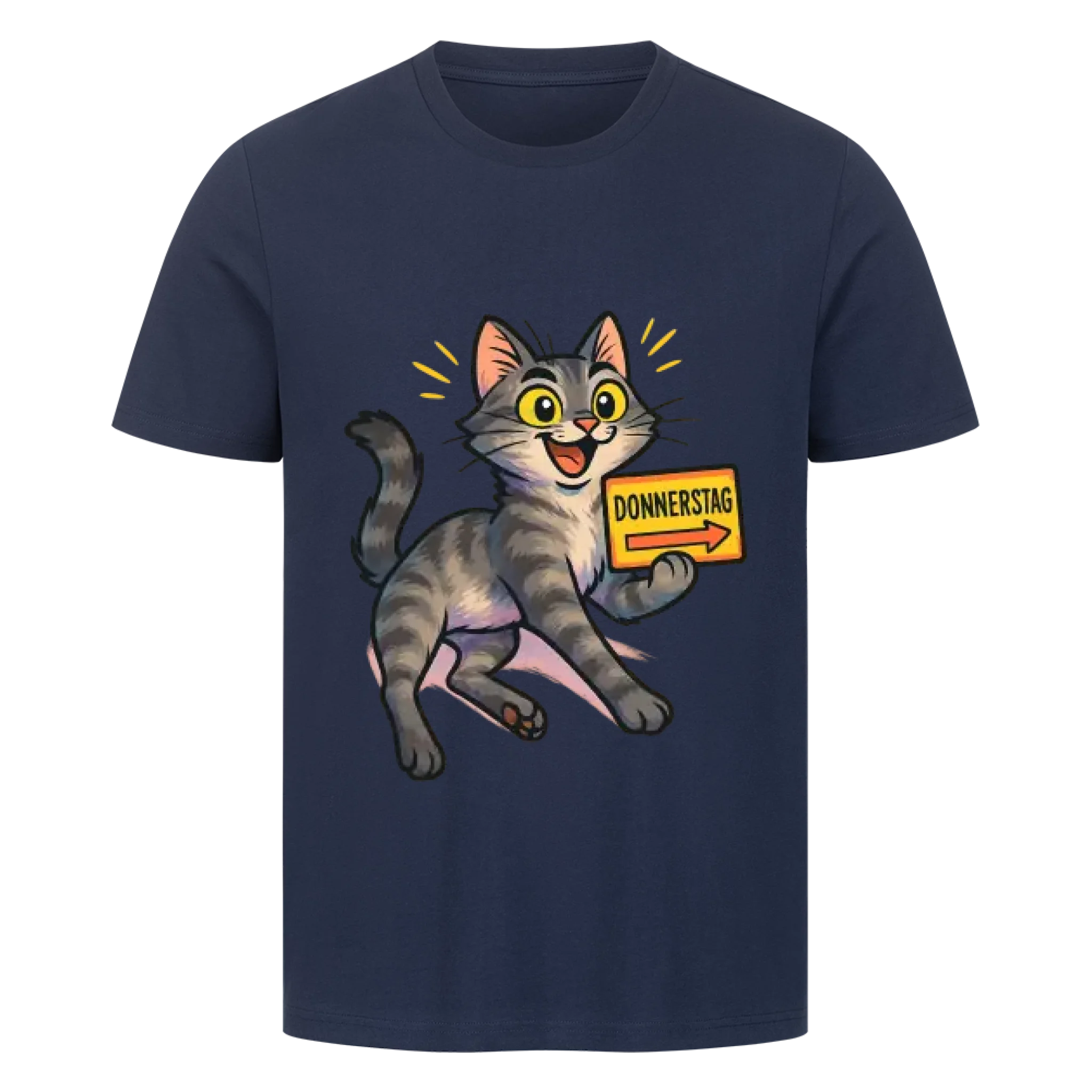 Cat Weekday Mood Donnerstag - Individuelles Premium T-Shirt