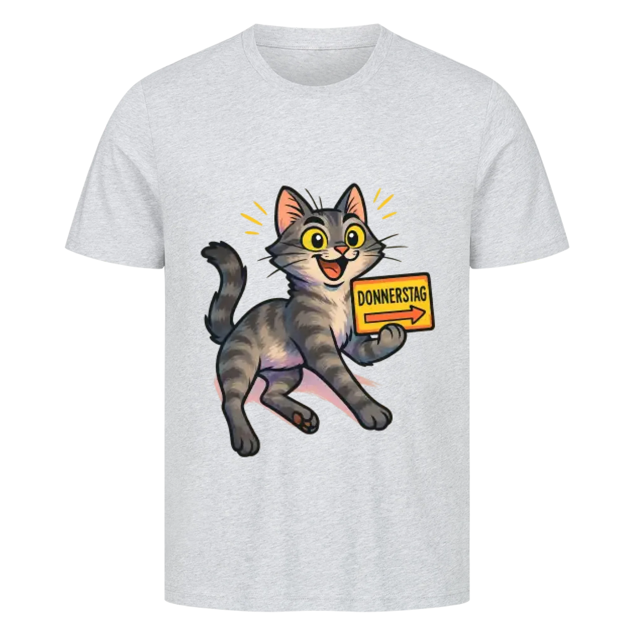 Cat Weekday Mood Donnerstag - Individuelles Premium T-Shirt