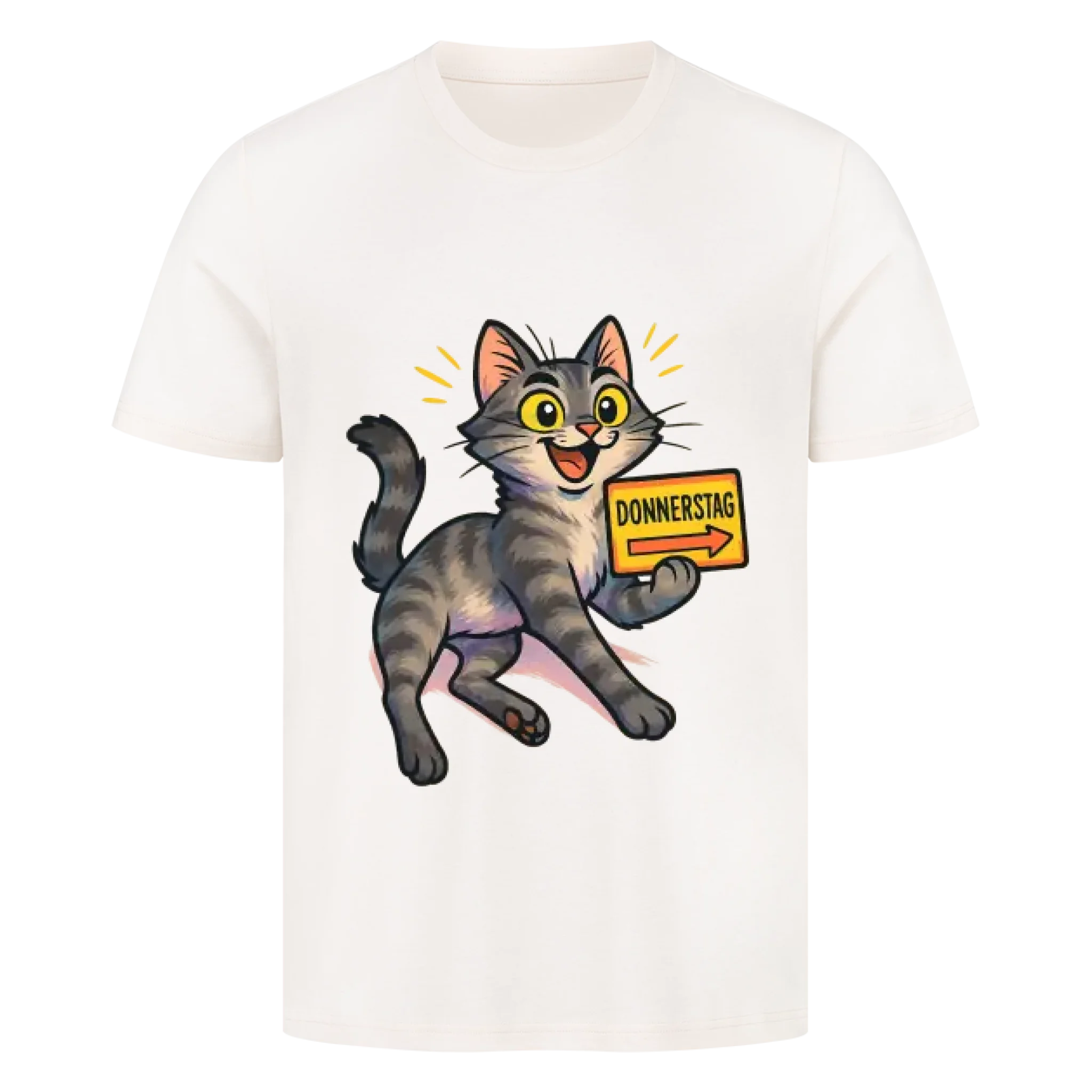 Cat Weekday Mood Donnerstag - Individuelles Premium T-Shirt