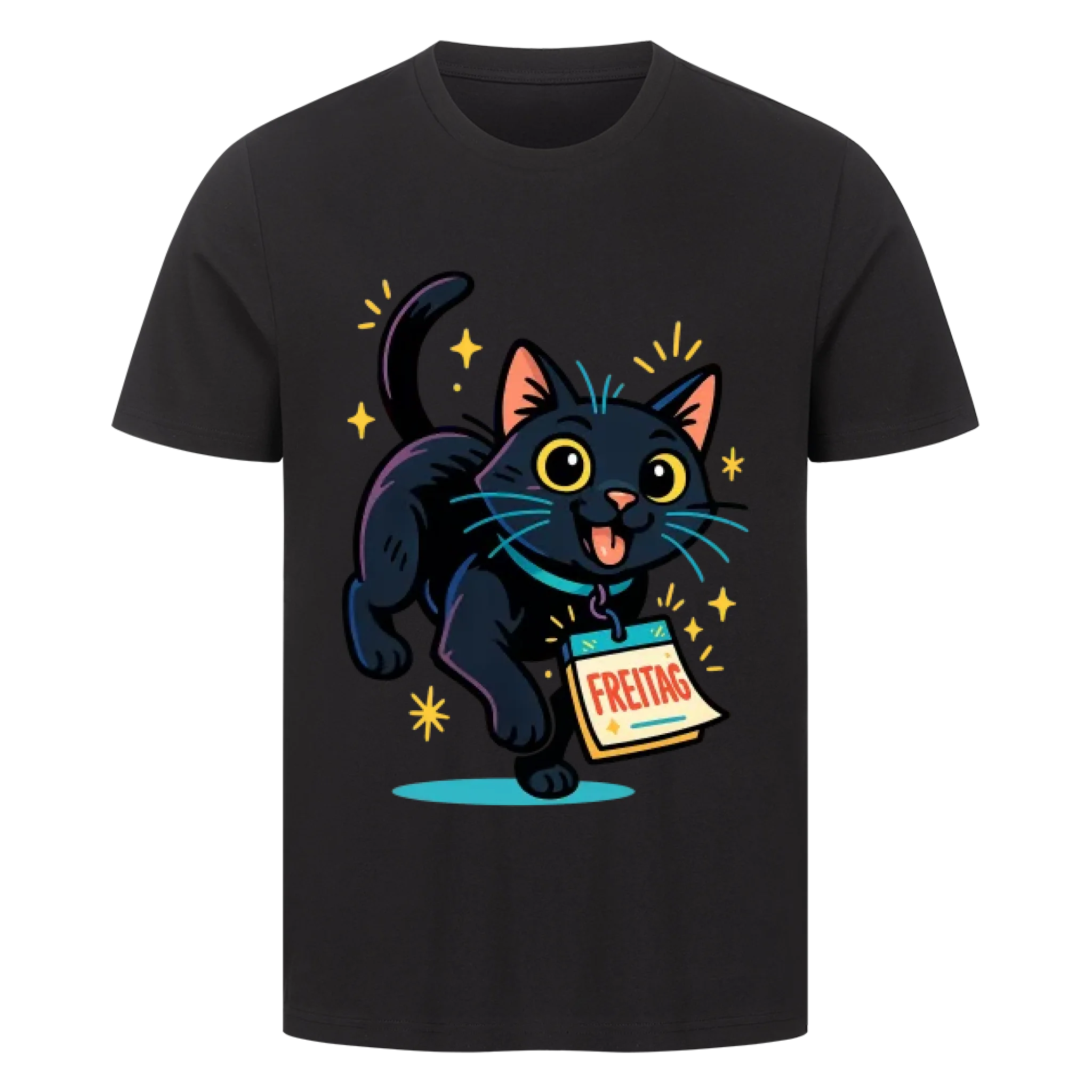 Cat Weekday Mood Freitag - Individuelles Premium T-Shirt