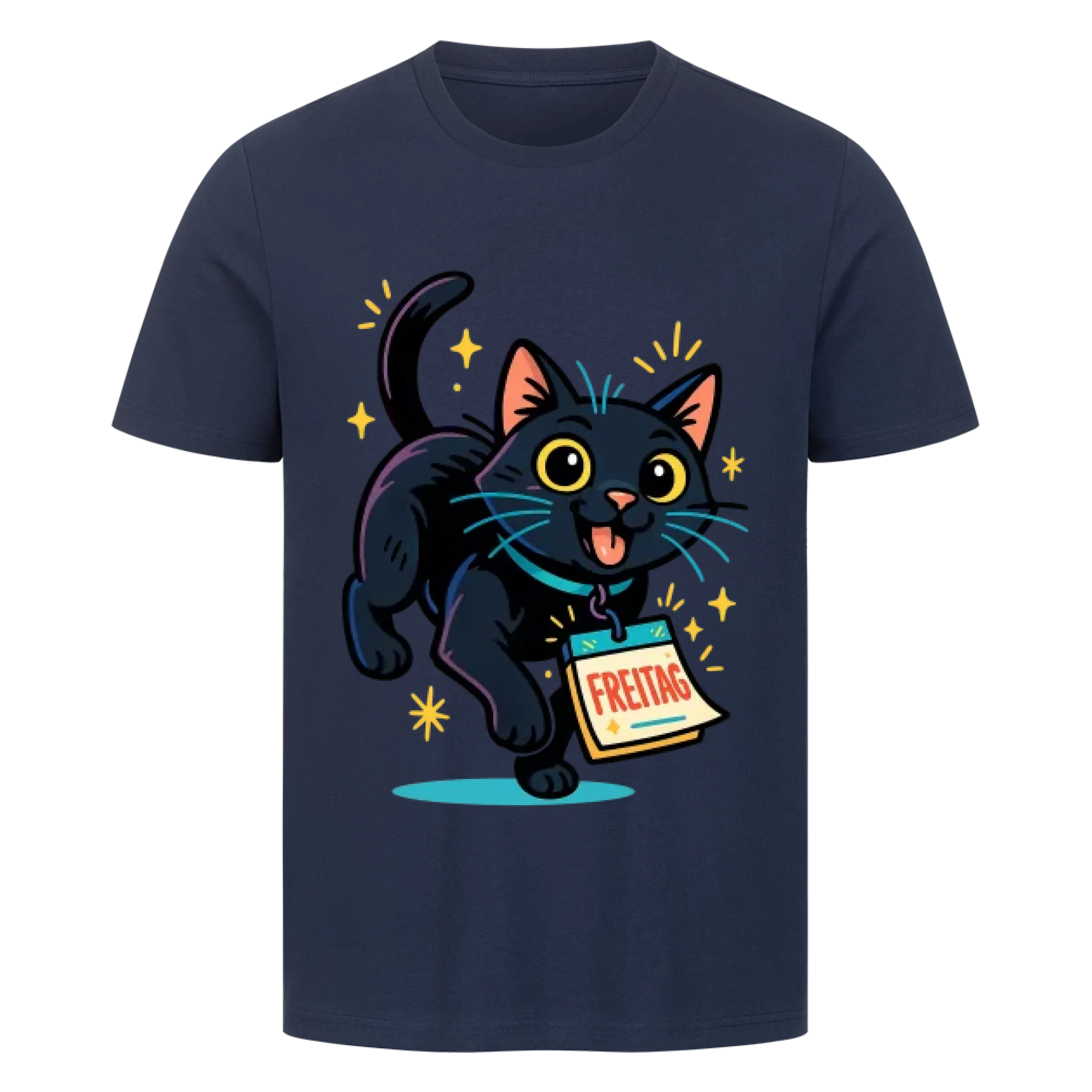 Cat Weekday Mood Freitag - Individuelles Premium T-Shirt