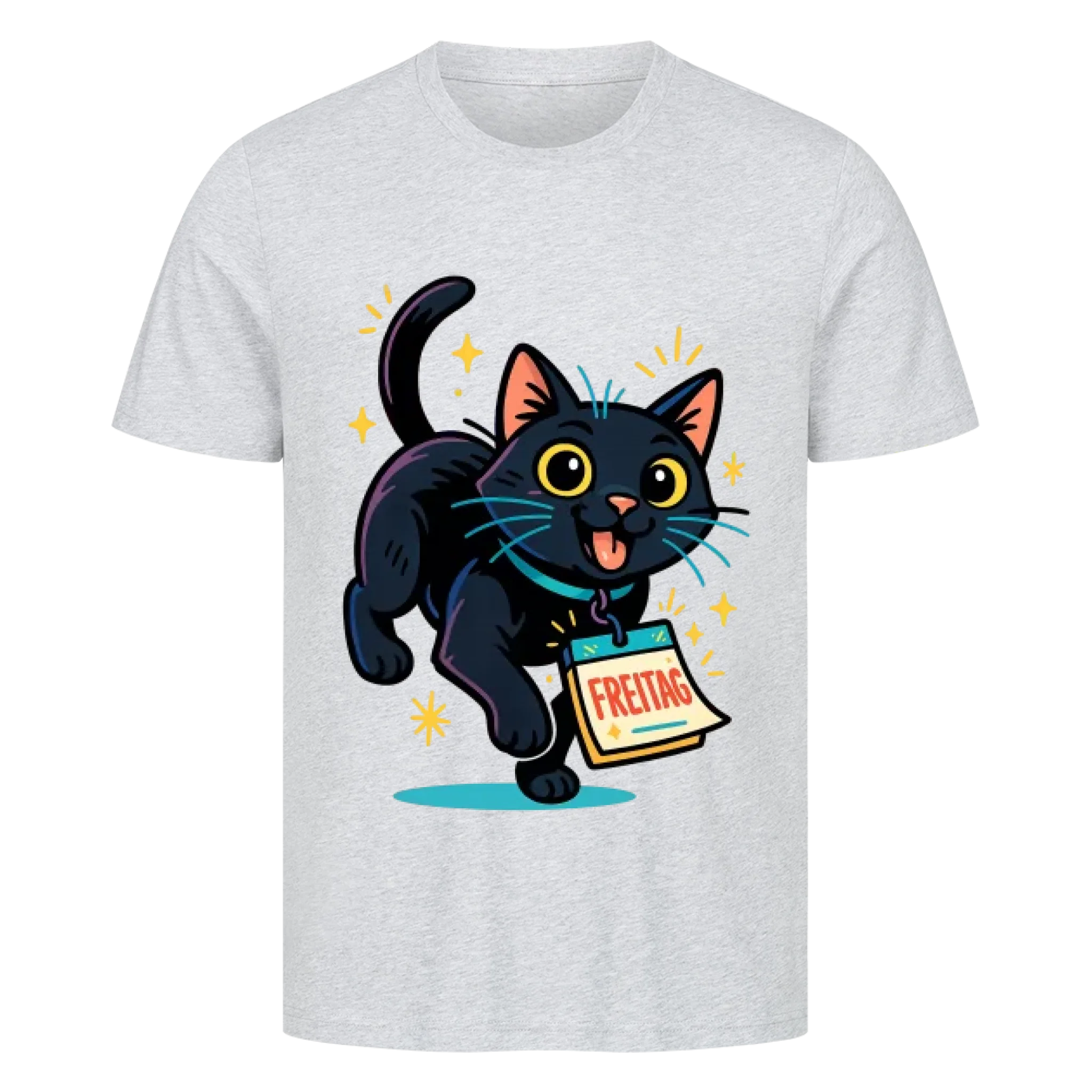 Cat Weekday Mood Freitag - Individuelles Premium T-Shirt