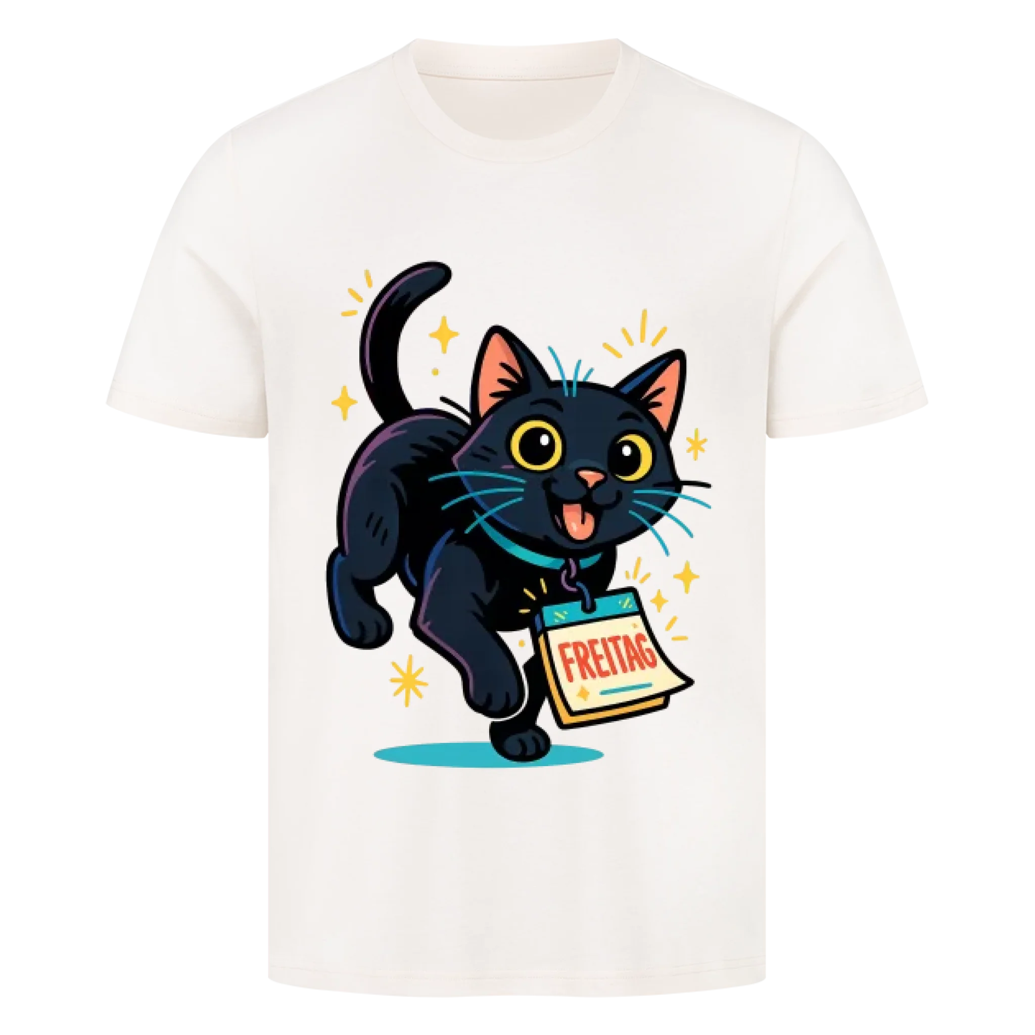 Cat Weekday Mood Freitag - Individuelles Premium T-Shirt