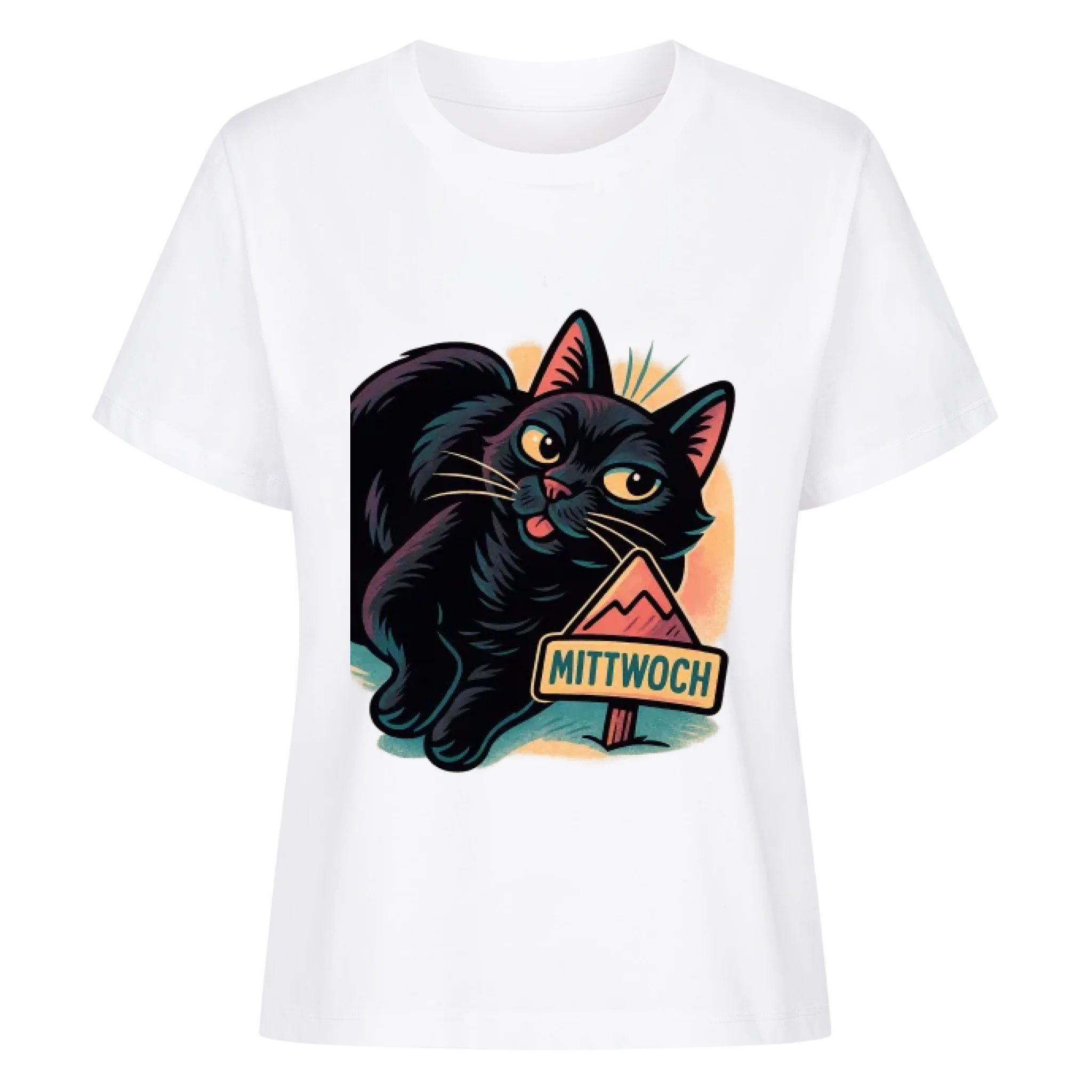 Cat Weekday Mood Mittwoch - Individuelles Premium T-Shirt