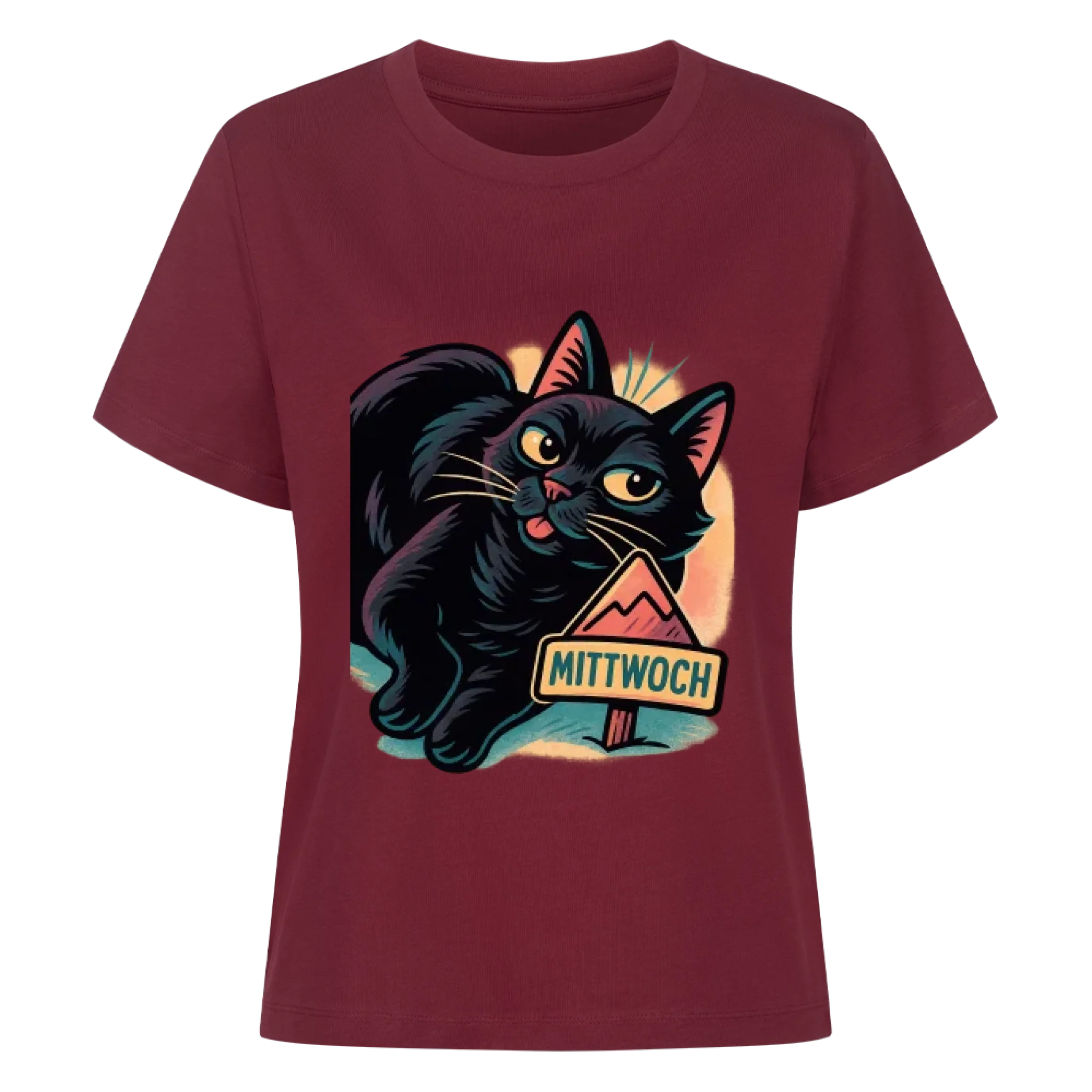 Cat Weekday Mood Mittwoch - Individuelles Premium T-Shirt