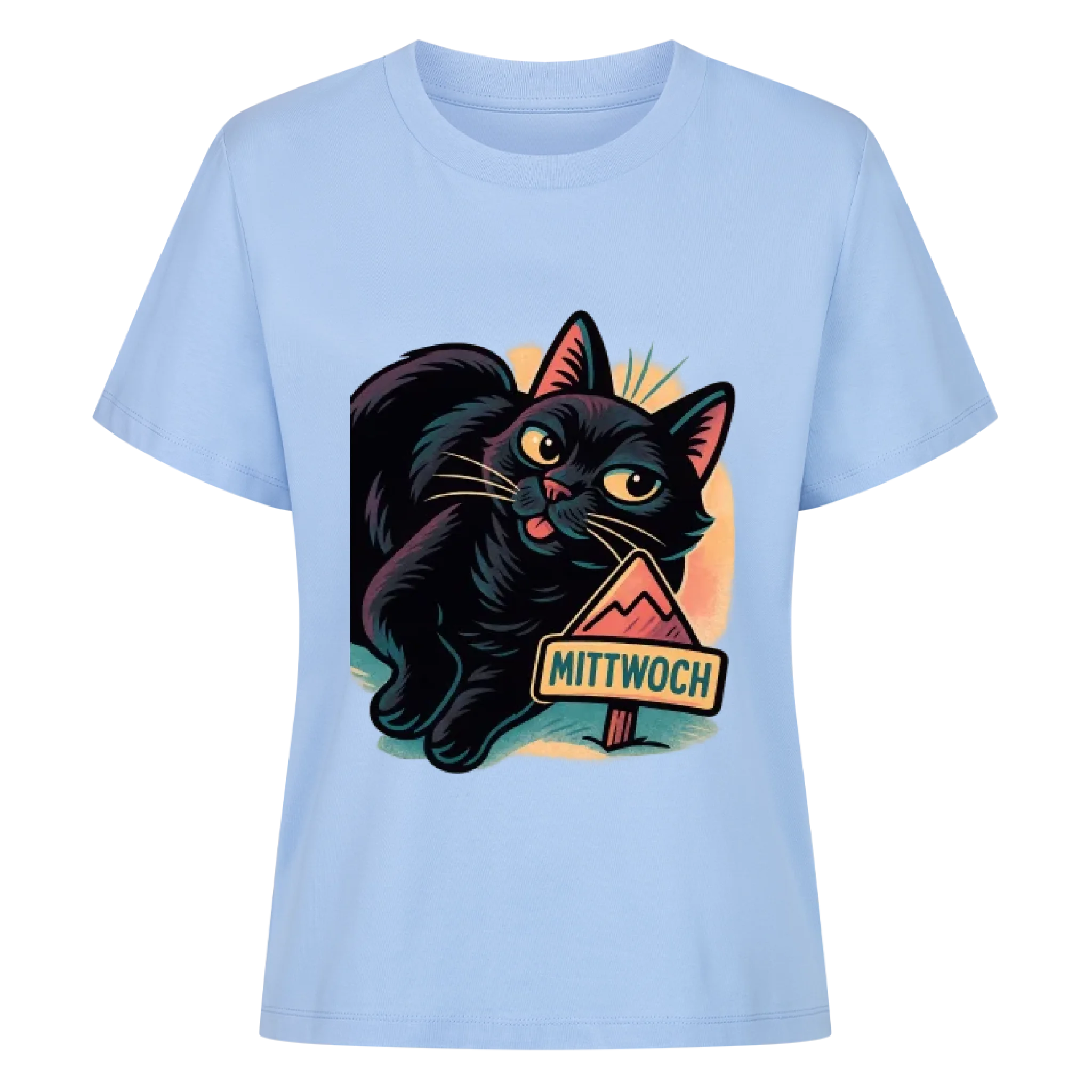 Cat Weekday Mood Mittwoch - Individuelles Premium T-Shirt