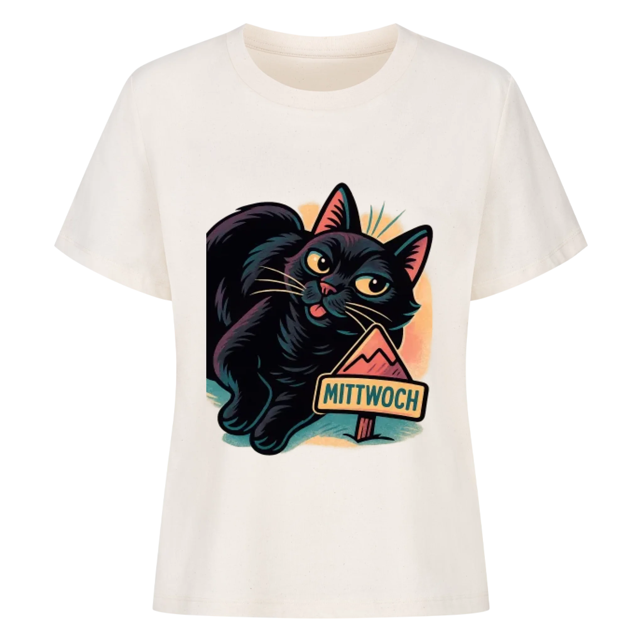 Cat Weekday Mood Mittwoch - Individuelles Premium T-Shirt