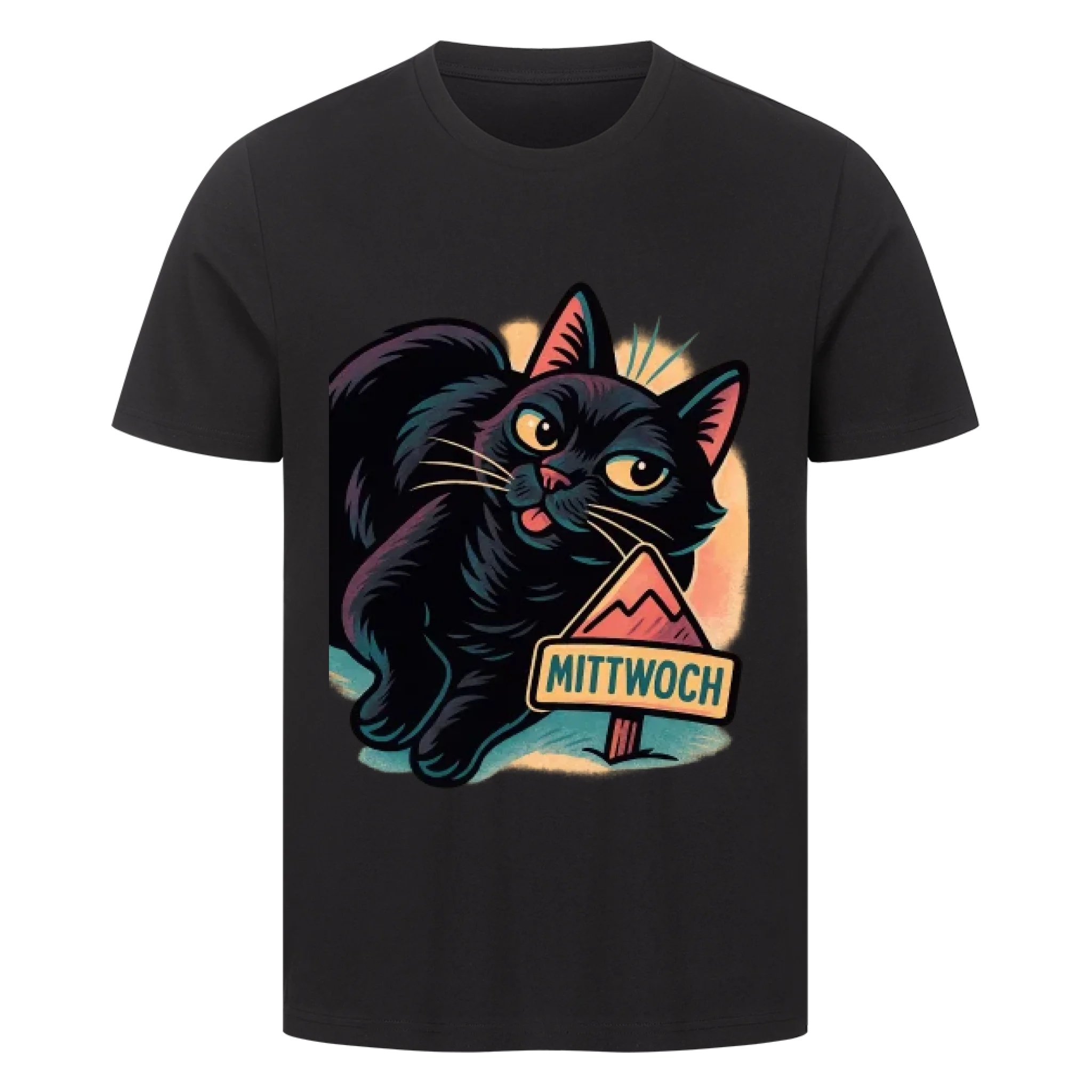 Cat Weekday Mood Mittwoch - Individuelles Premium T-Shirt