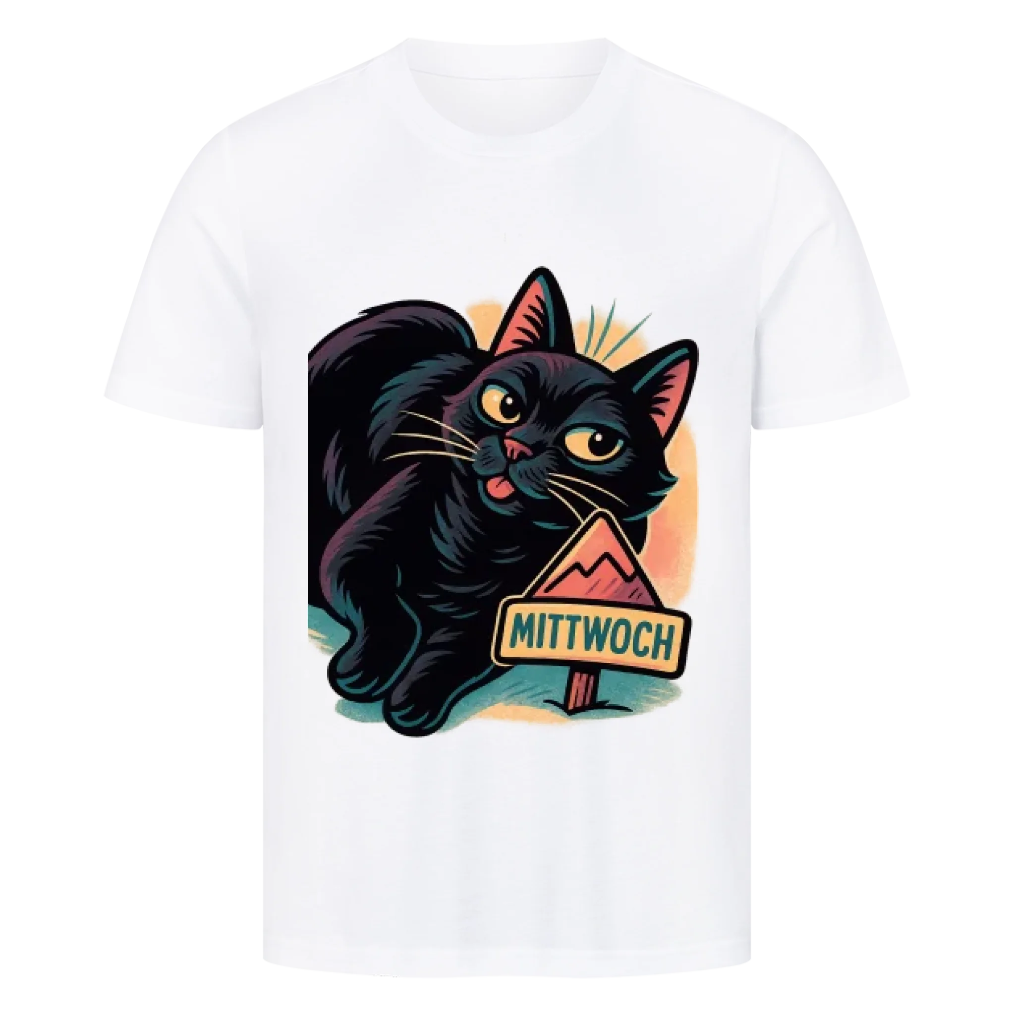 Cat Weekday Mood Mittwoch - Individuelles Premium T-Shirt