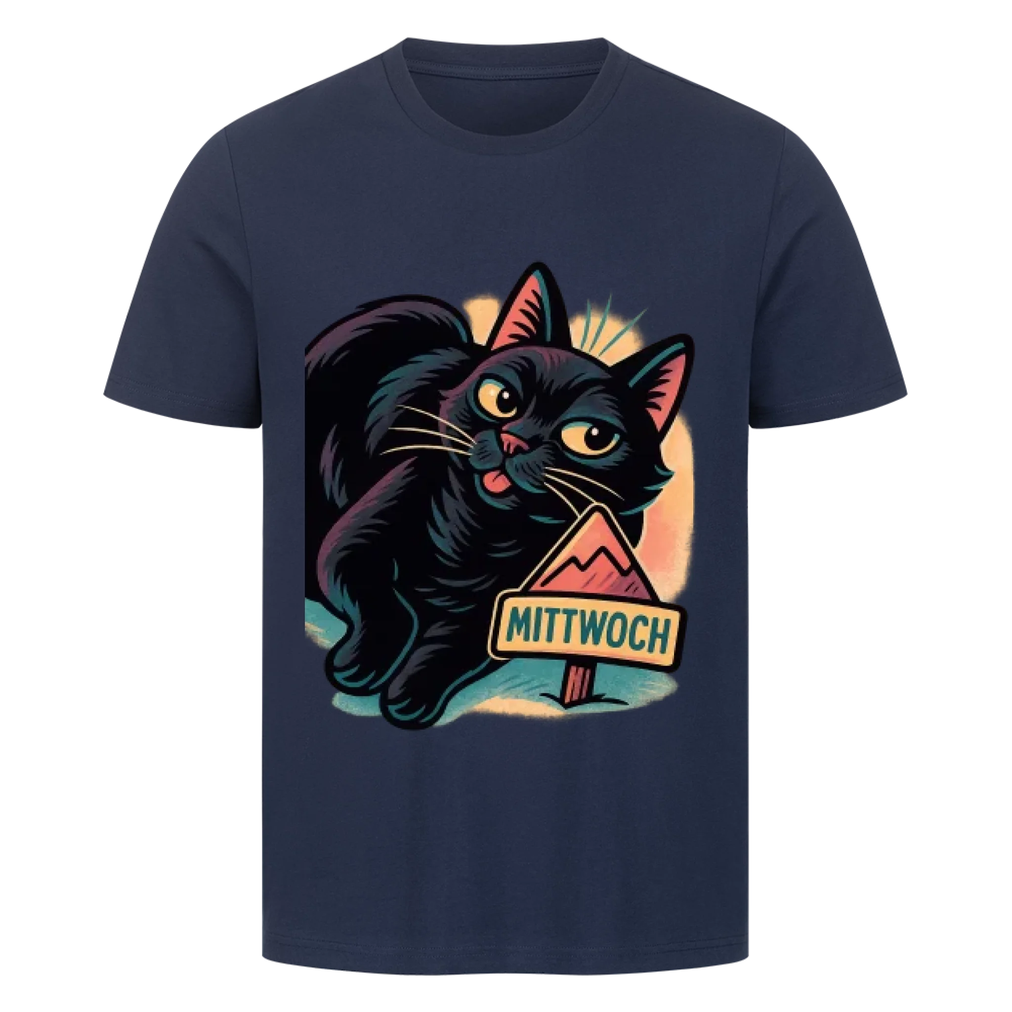 Cat Weekday Mood Mittwoch - Individuelles Premium T-Shirt