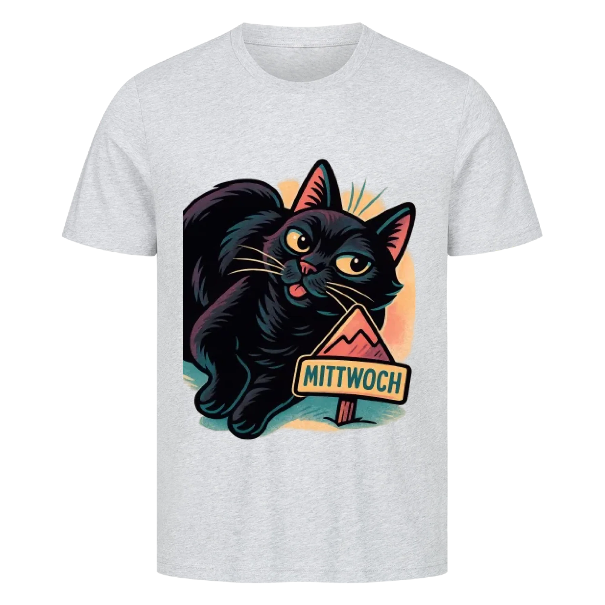 Cat Weekday Mood Mittwoch - Individuelles Premium T-Shirt