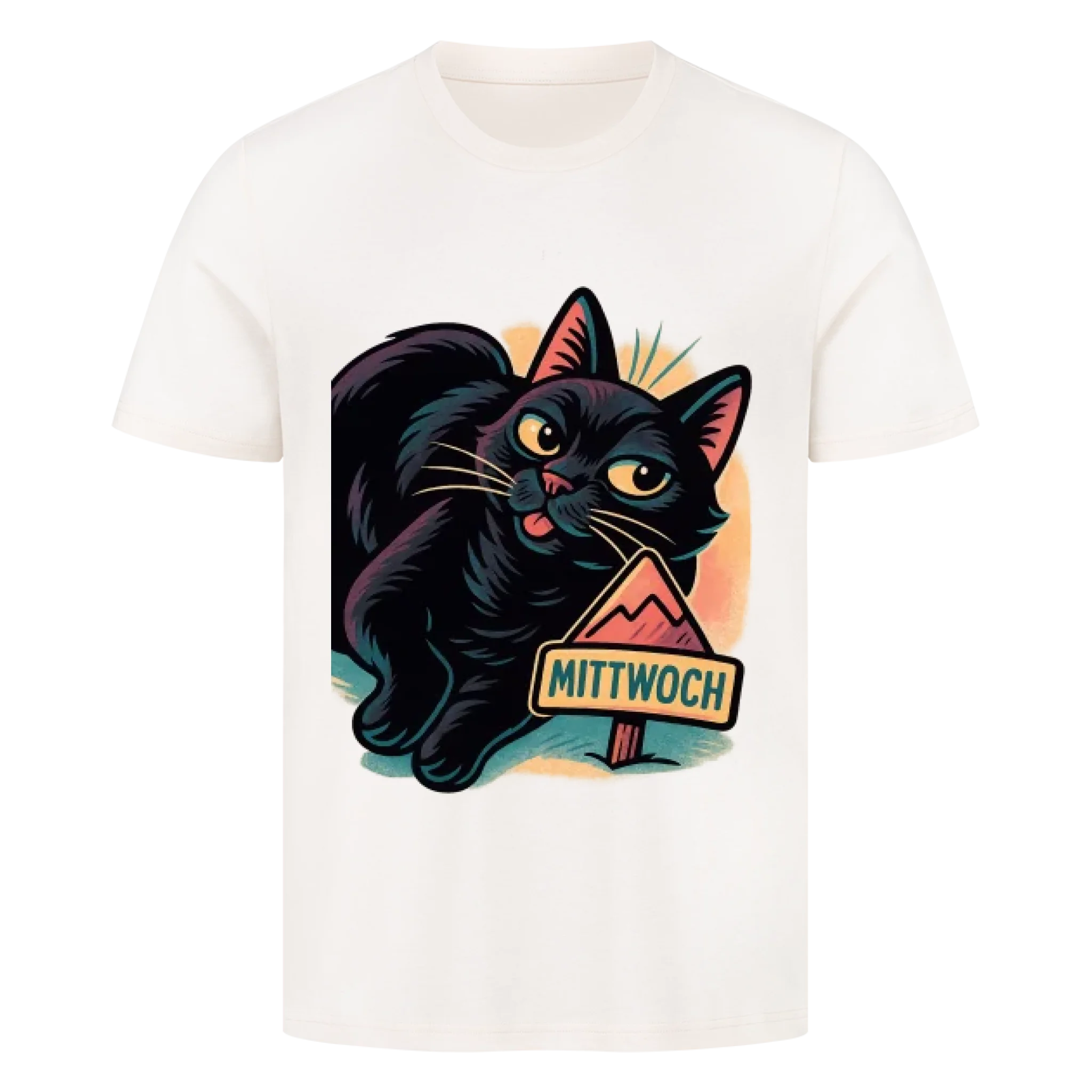 Cat Weekday Mood Mittwoch - Individuelles Premium T-Shirt