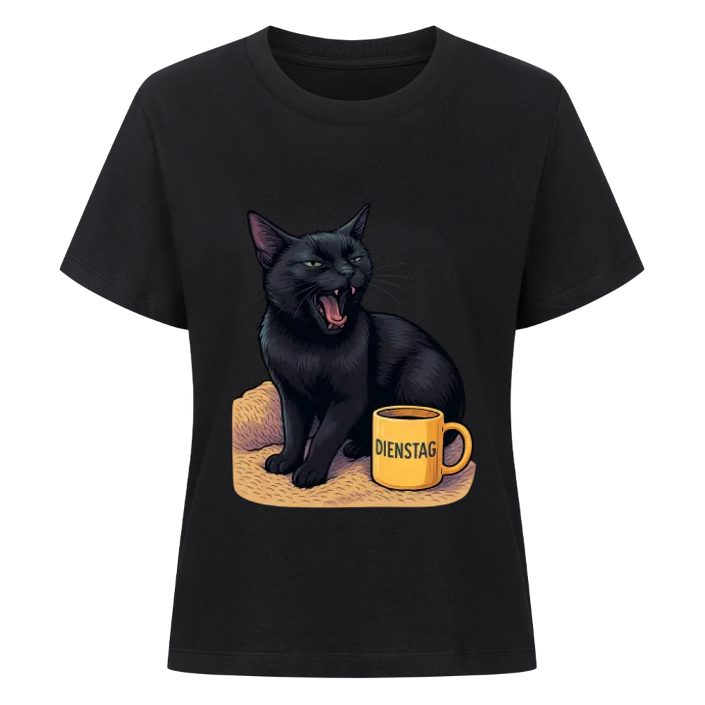 Cat Weekday Mood Dienstag - Individuelles Premium T-Shirt