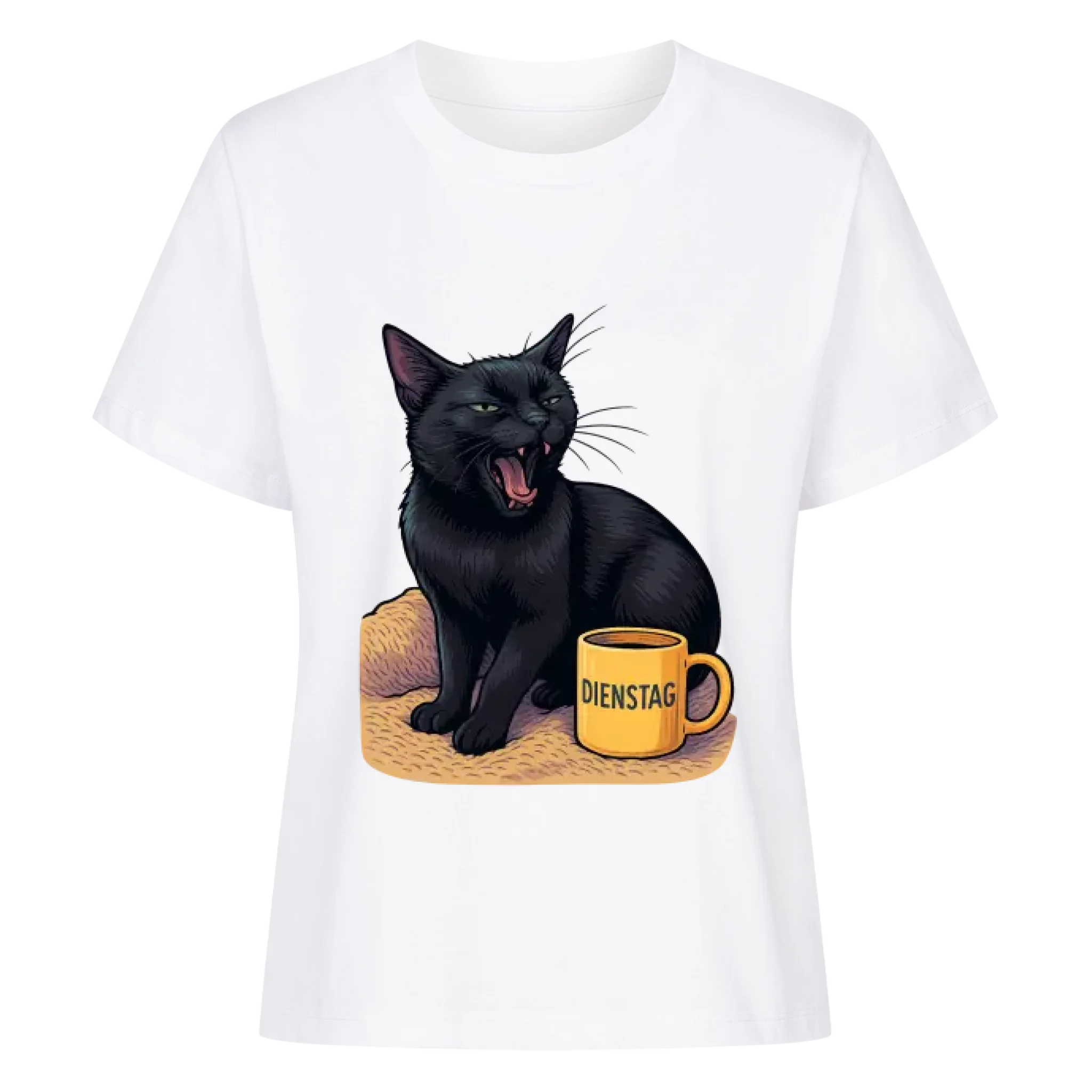 Cat Weekday Mood Dienstag - Individuelles Premium T-Shirt