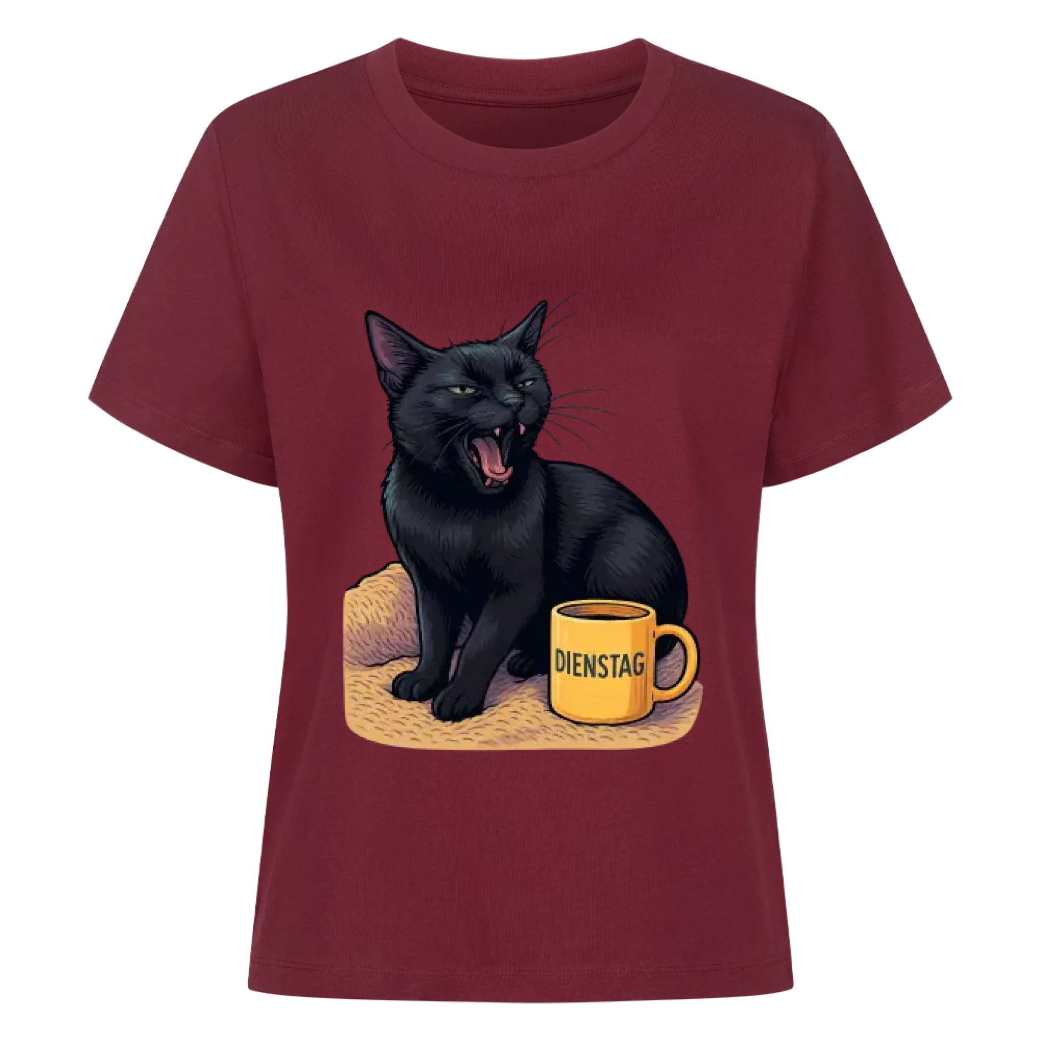 Cat Weekday Mood Dienstag - Individuelles Premium T-Shirt