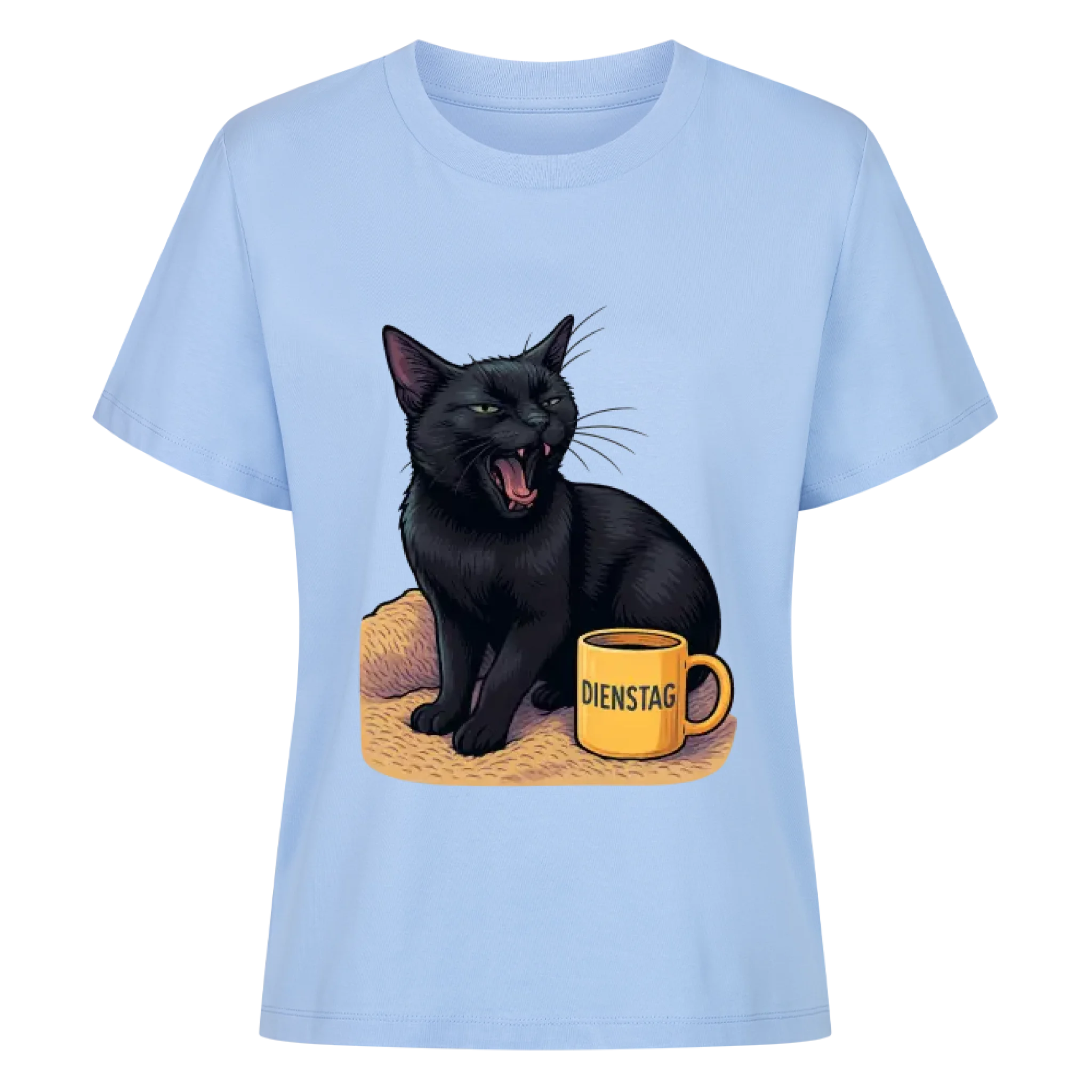 Cat Weekday Mood Dienstag - Individuelles Premium T-Shirt
