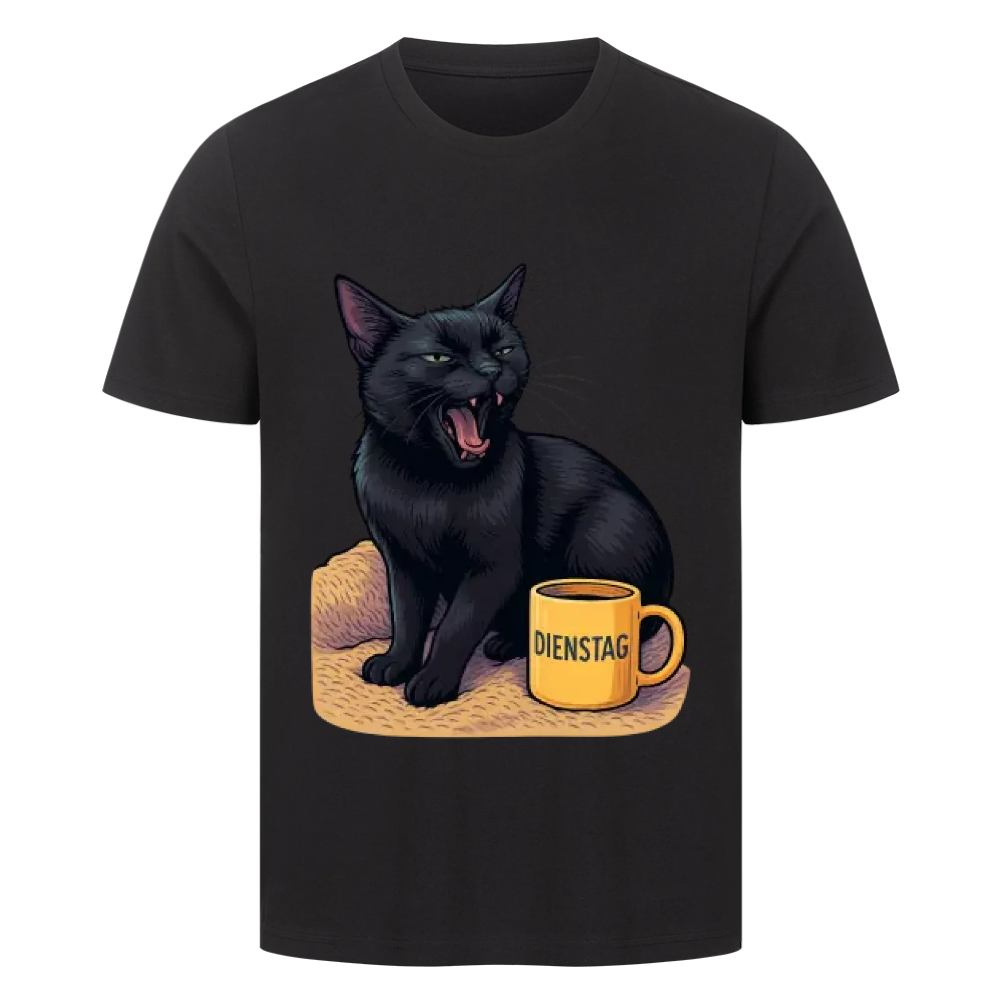 Cat Weekday Mood Dienstag - Individuelles Premium T-Shirt