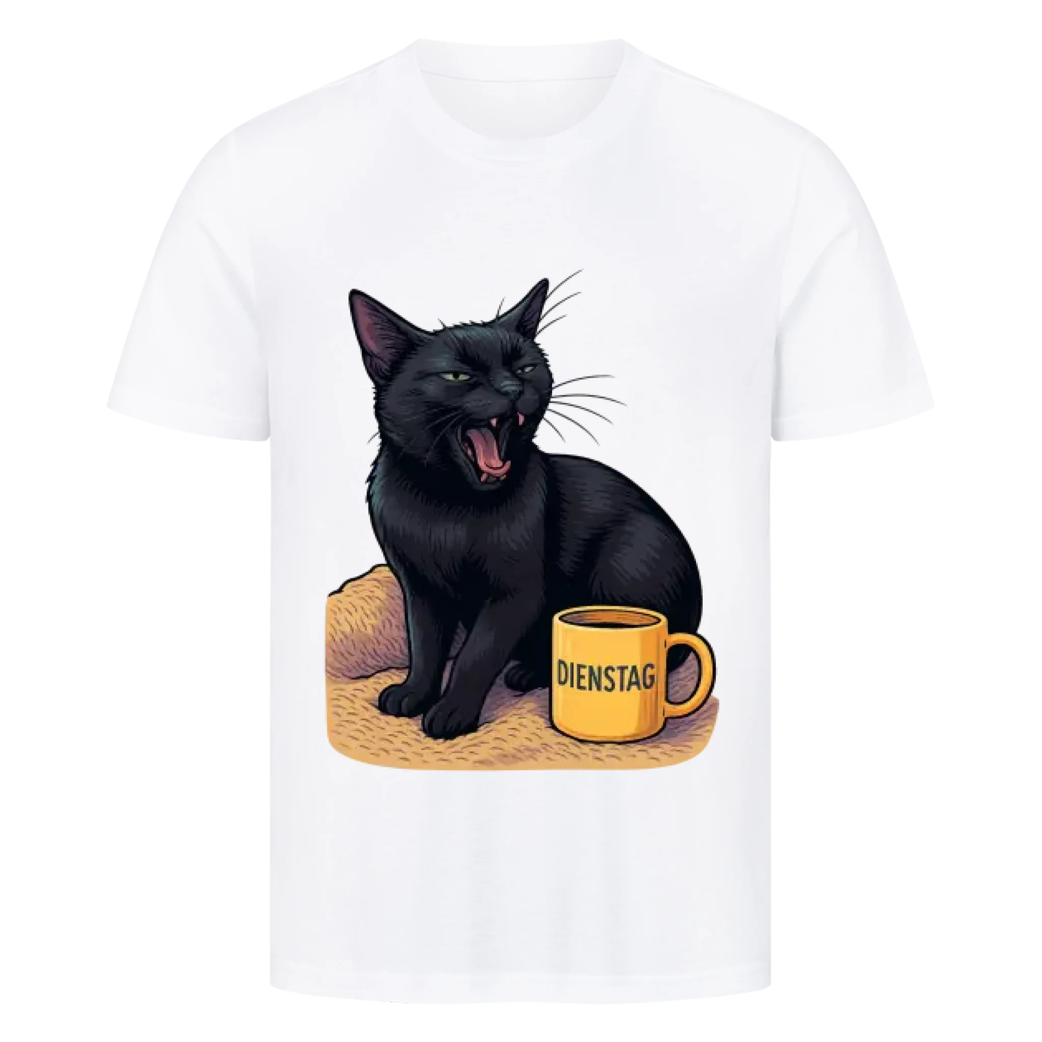 Cat Weekday Mood Dienstag - Individuelles Premium T-Shirt