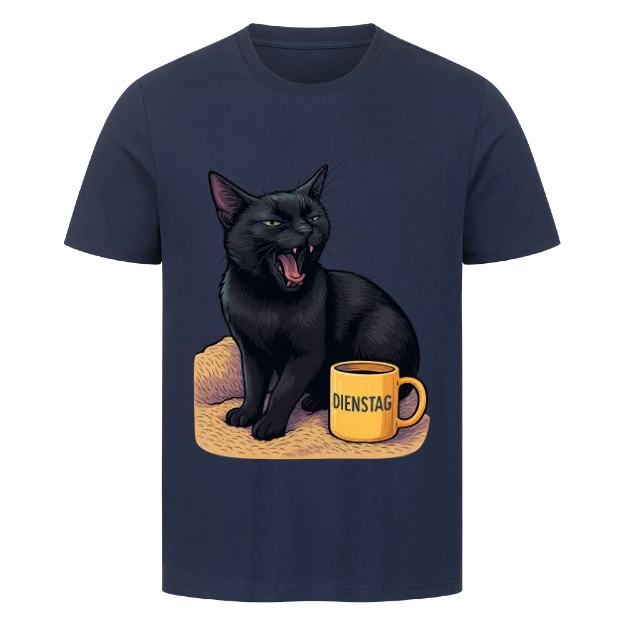 Cat Weekday Mood Dienstag - Individuelles Premium T-Shirt