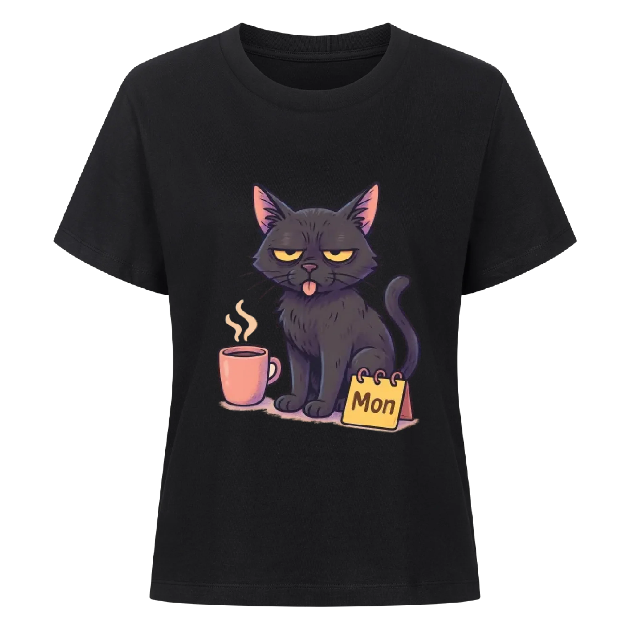 Cat Weekday Mood Montag - Individuelles Premium T-Shirt