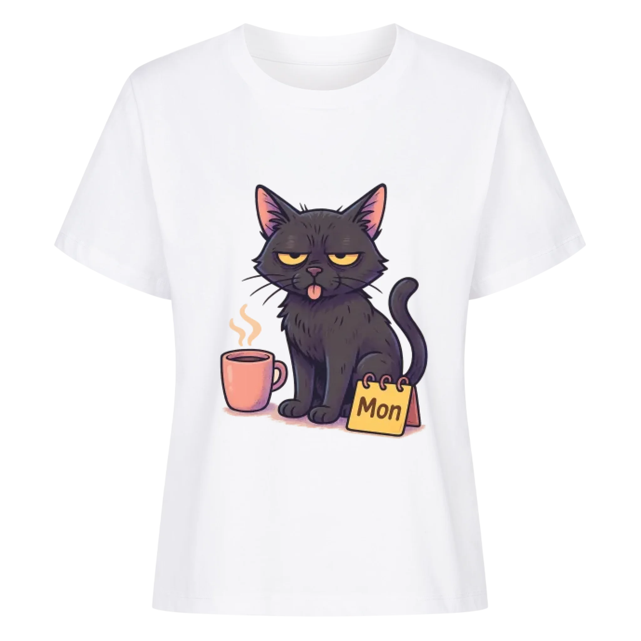 Cat Weekday Mood Montag - Individuelles Premium T-Shirt