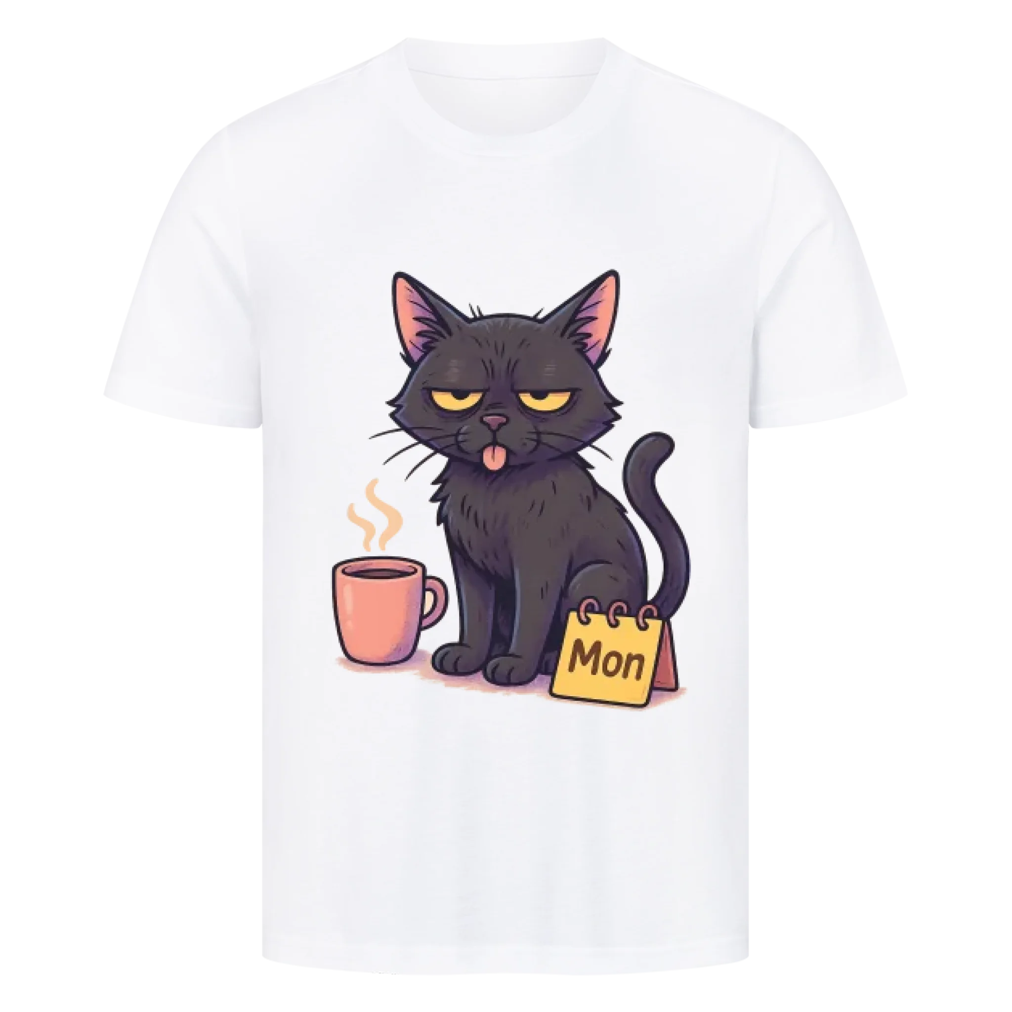 Cat Weekday Mood Montag - Individuelles Premium T-Shirt