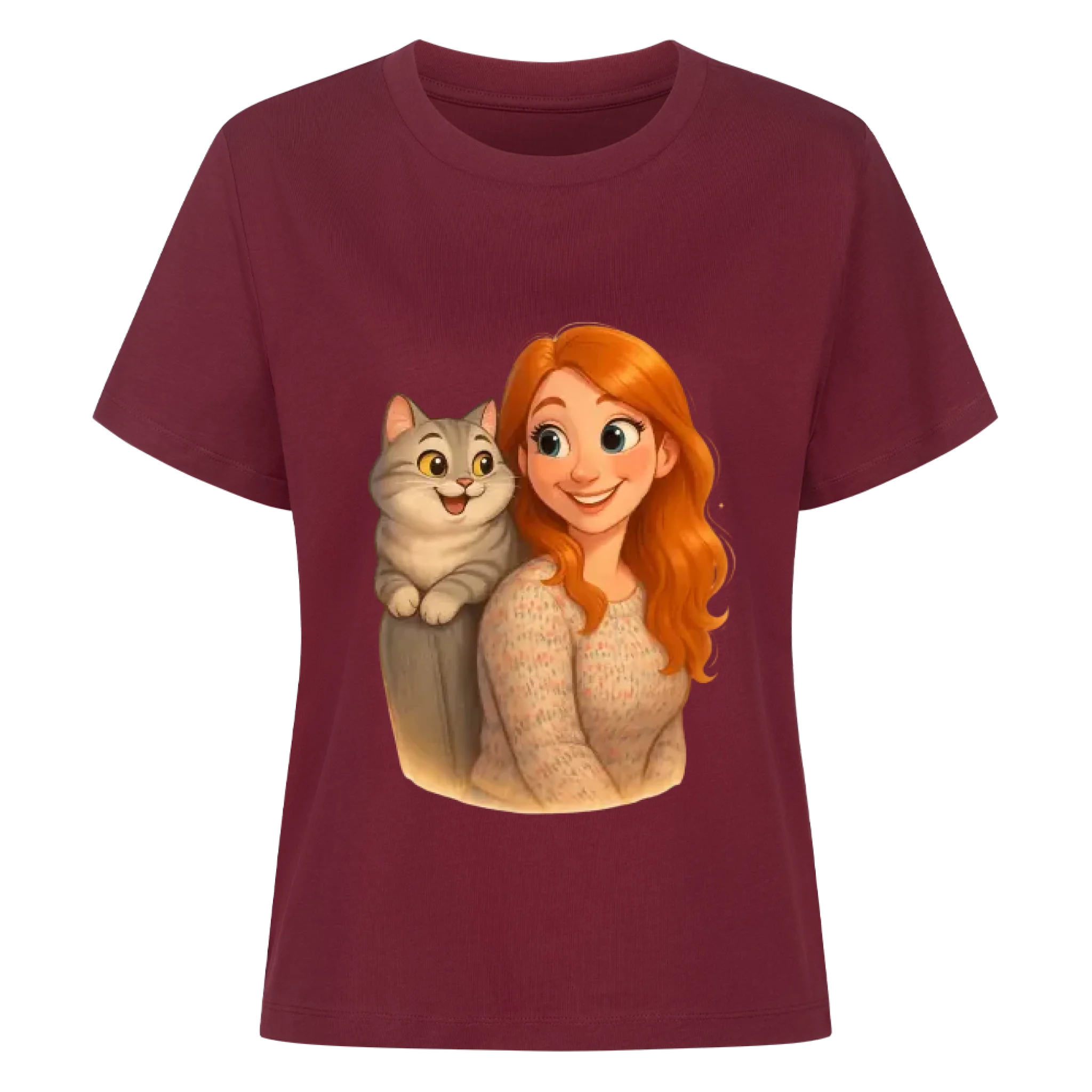 Disney-Style Fellfamilien-Porträt - Individuelles Premium T-Shirt