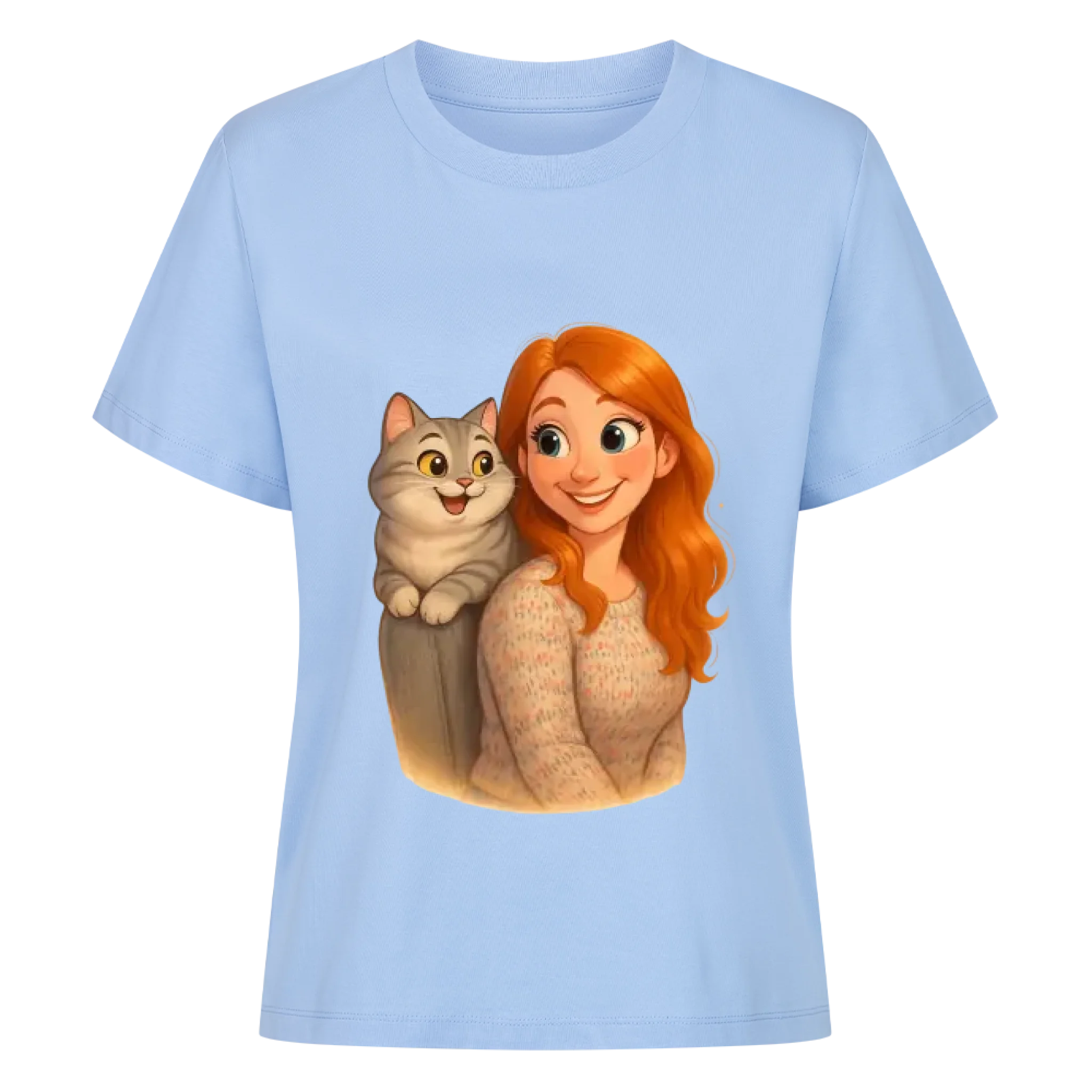 Disney-Style Fellfamilien-Porträt - Individuelles Premium T-Shirt