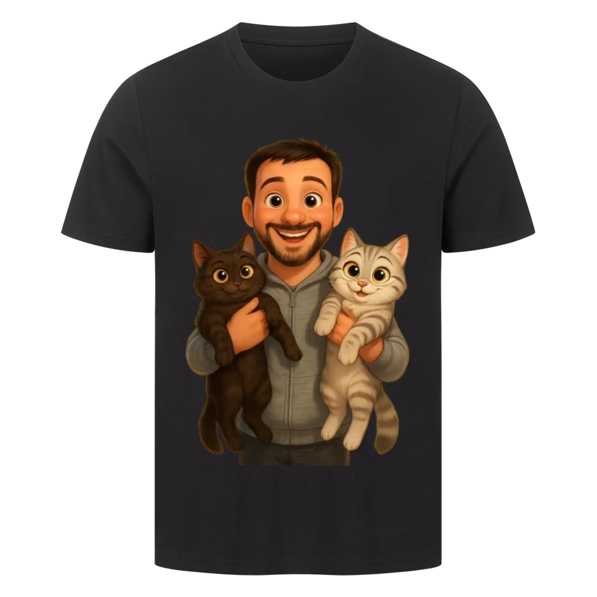 Disney-Style Fellfamilien-Porträt - Individuelles Premium T-Shirt