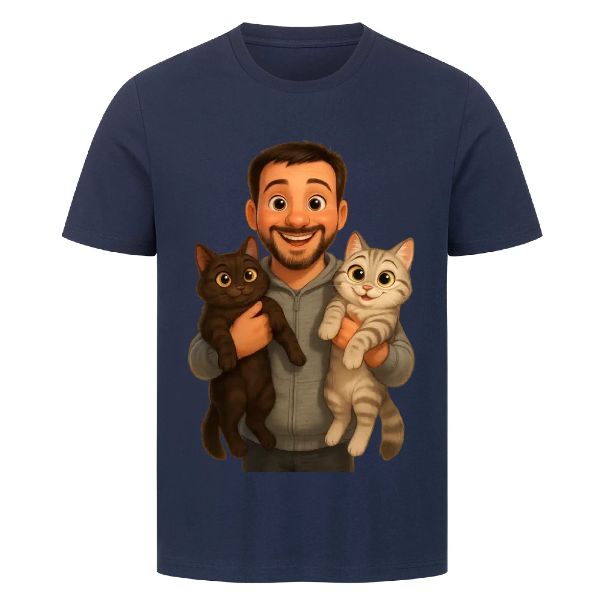 Disney-Style Fellfamilien-Porträt - Individuelles Premium T-Shirt