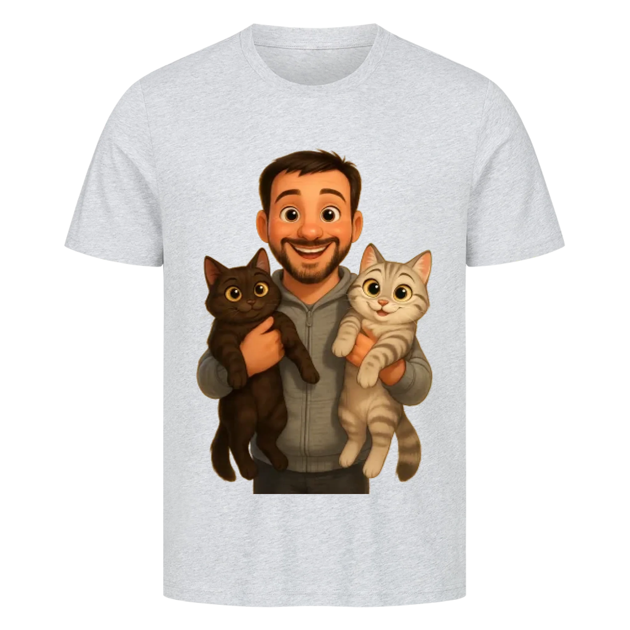 Disney-Style Fellfamilien-Porträt - Individuelles Premium T-Shirt