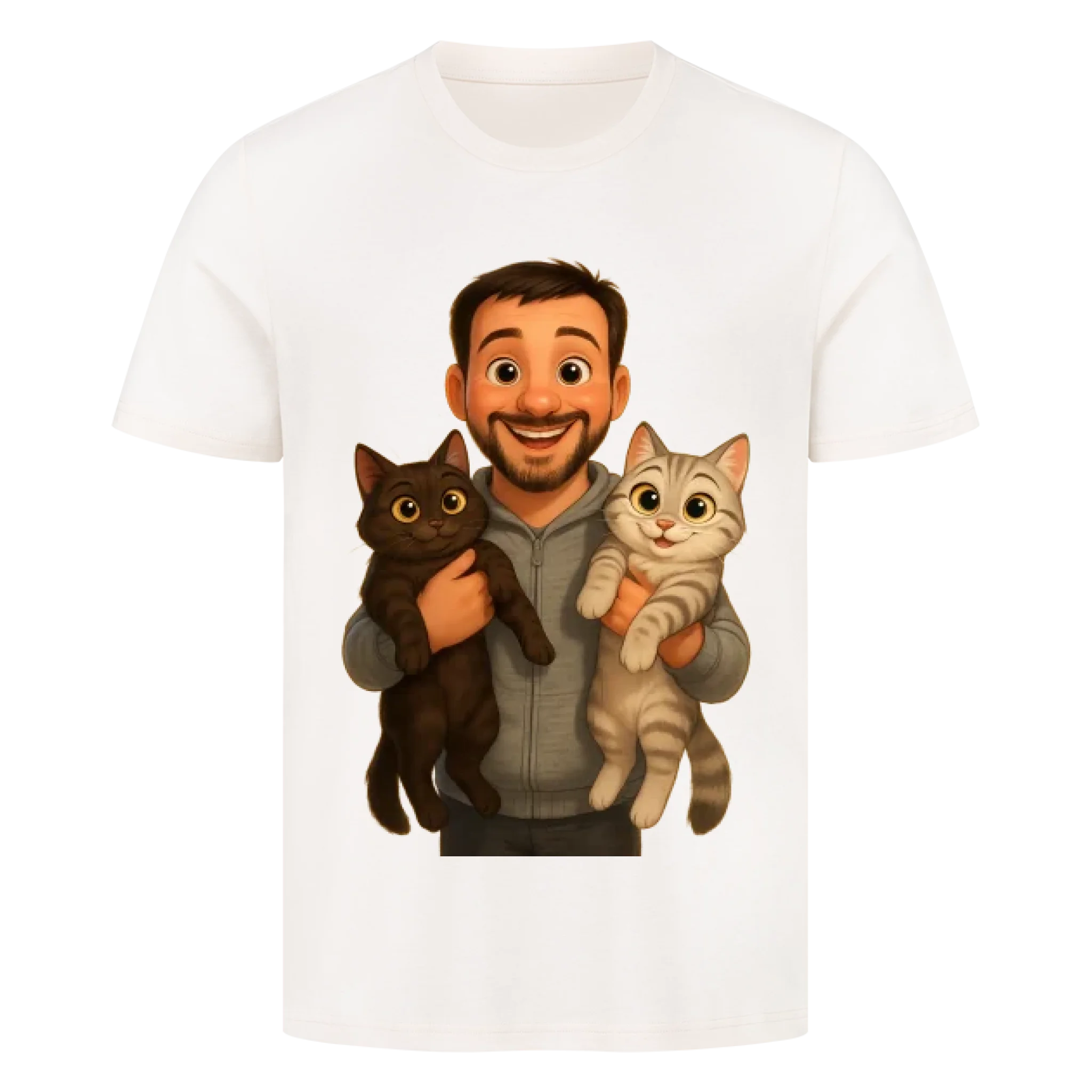 Disney-Style Fellfamilien-Porträt - Individuelles Premium T-Shirt